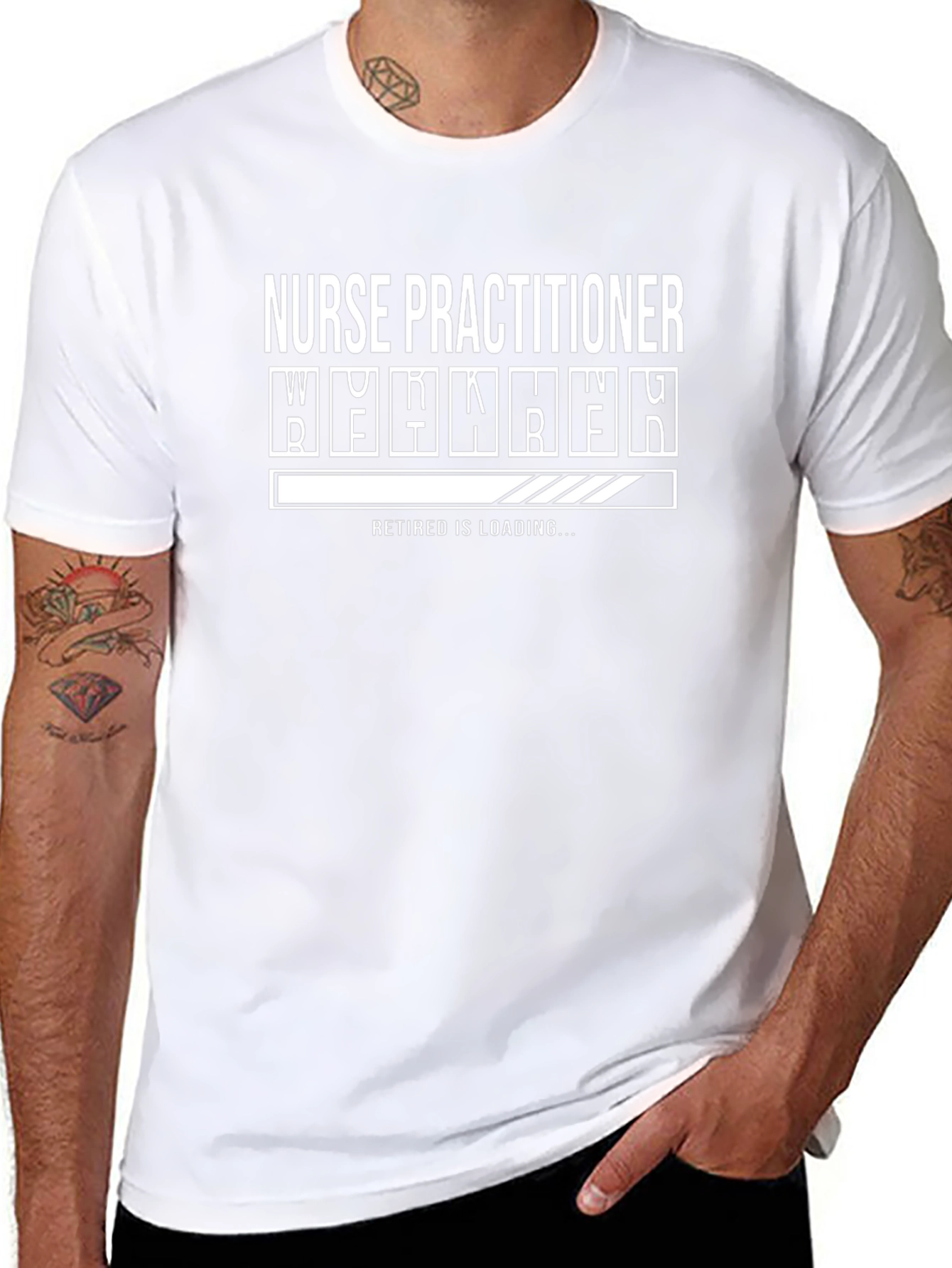 Nurse Practitioner Retired Loading Funny Black T-Shirt