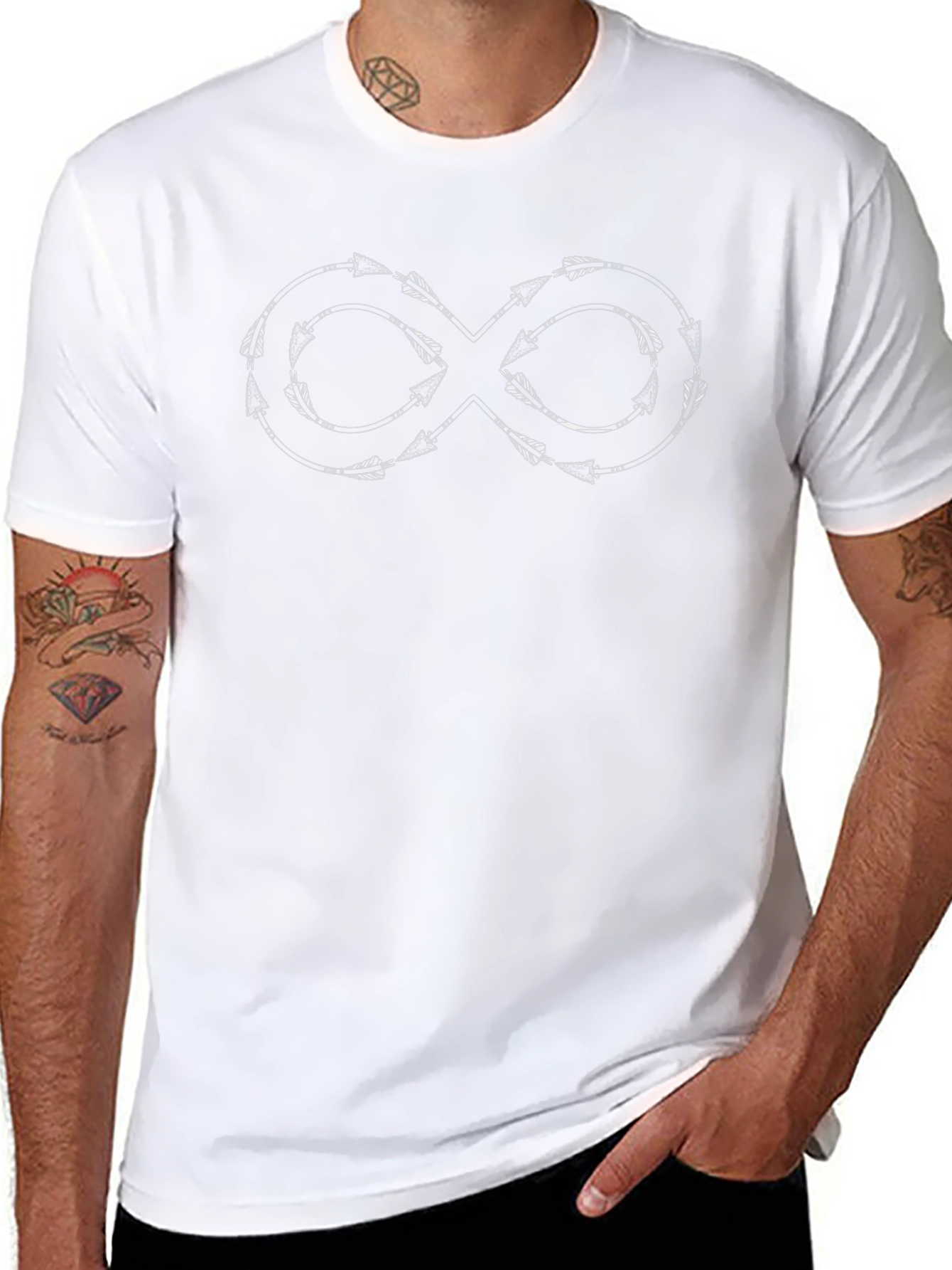 Infinity Arrow Graphic Tee - Black