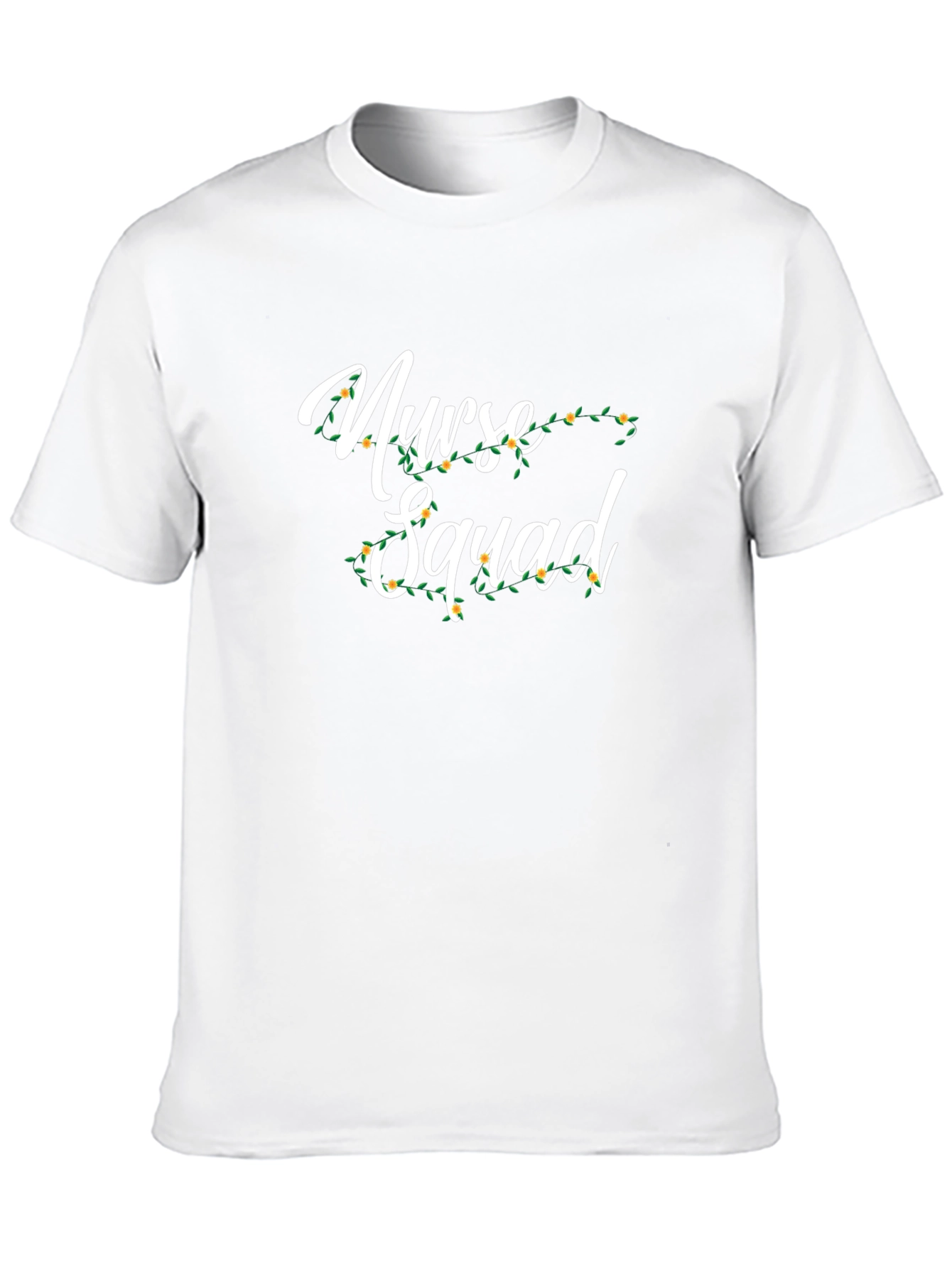 Nurse Squad Graphic Tee - Floral Design