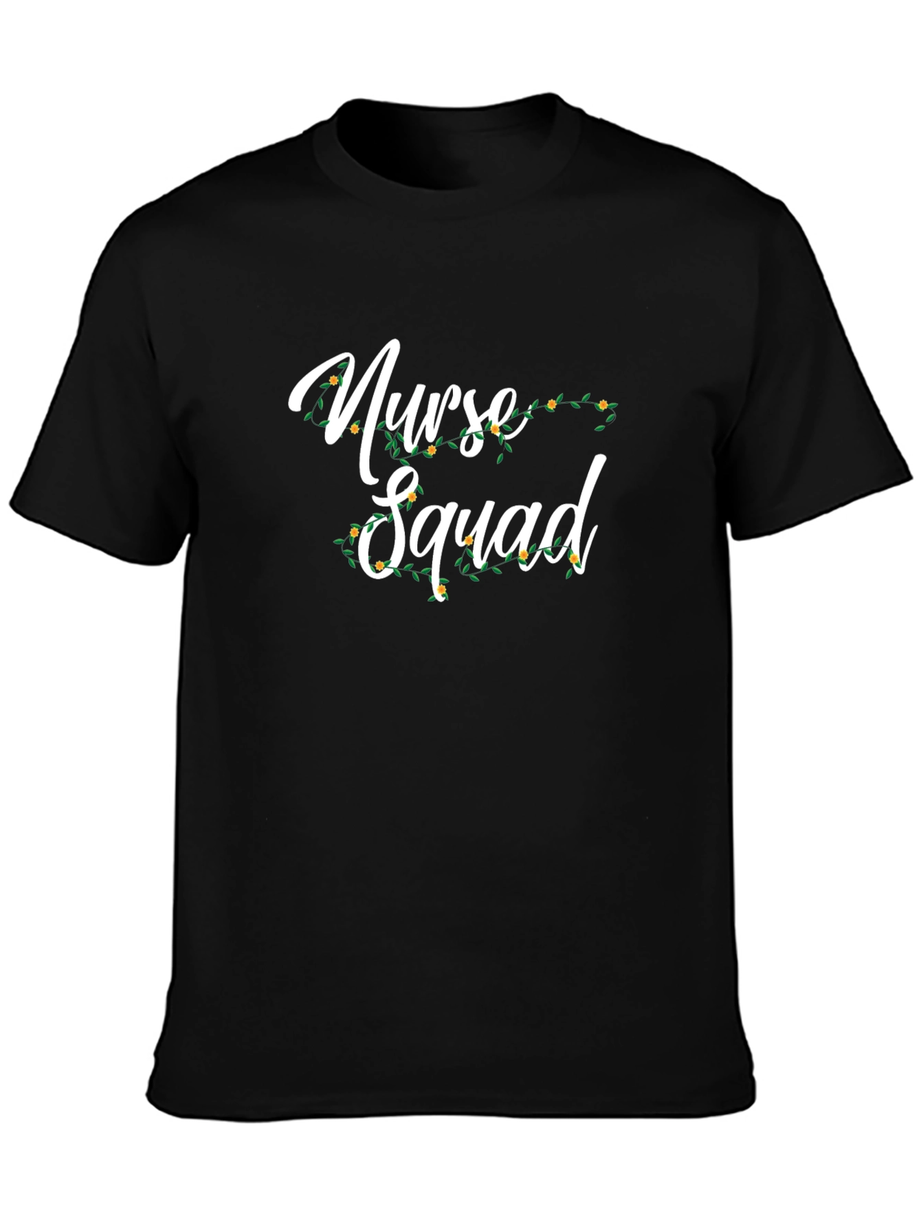Nurse Squad Graphic Tee - Floral Design