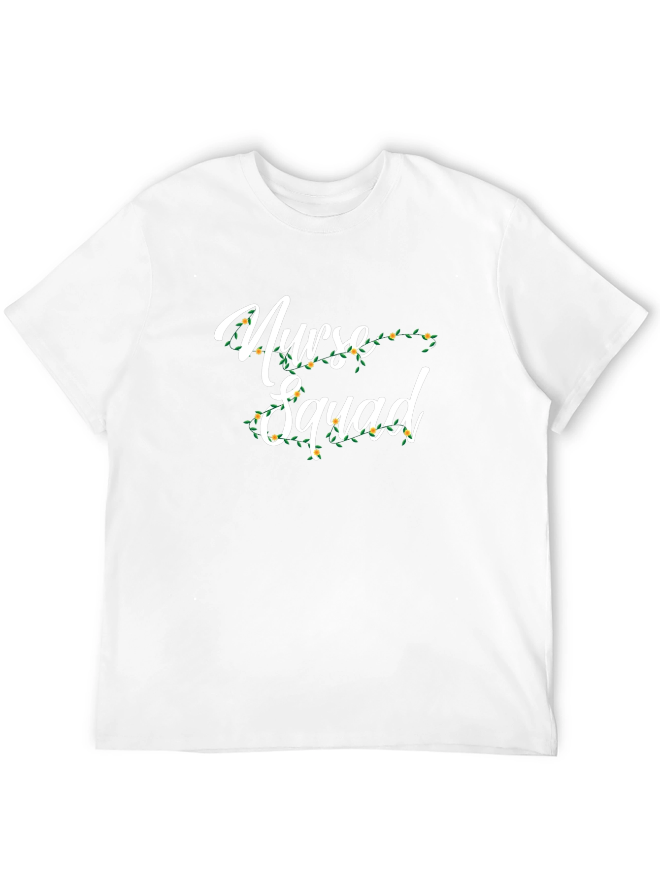 Nurse Squad Graphic Tee - Floral Design
