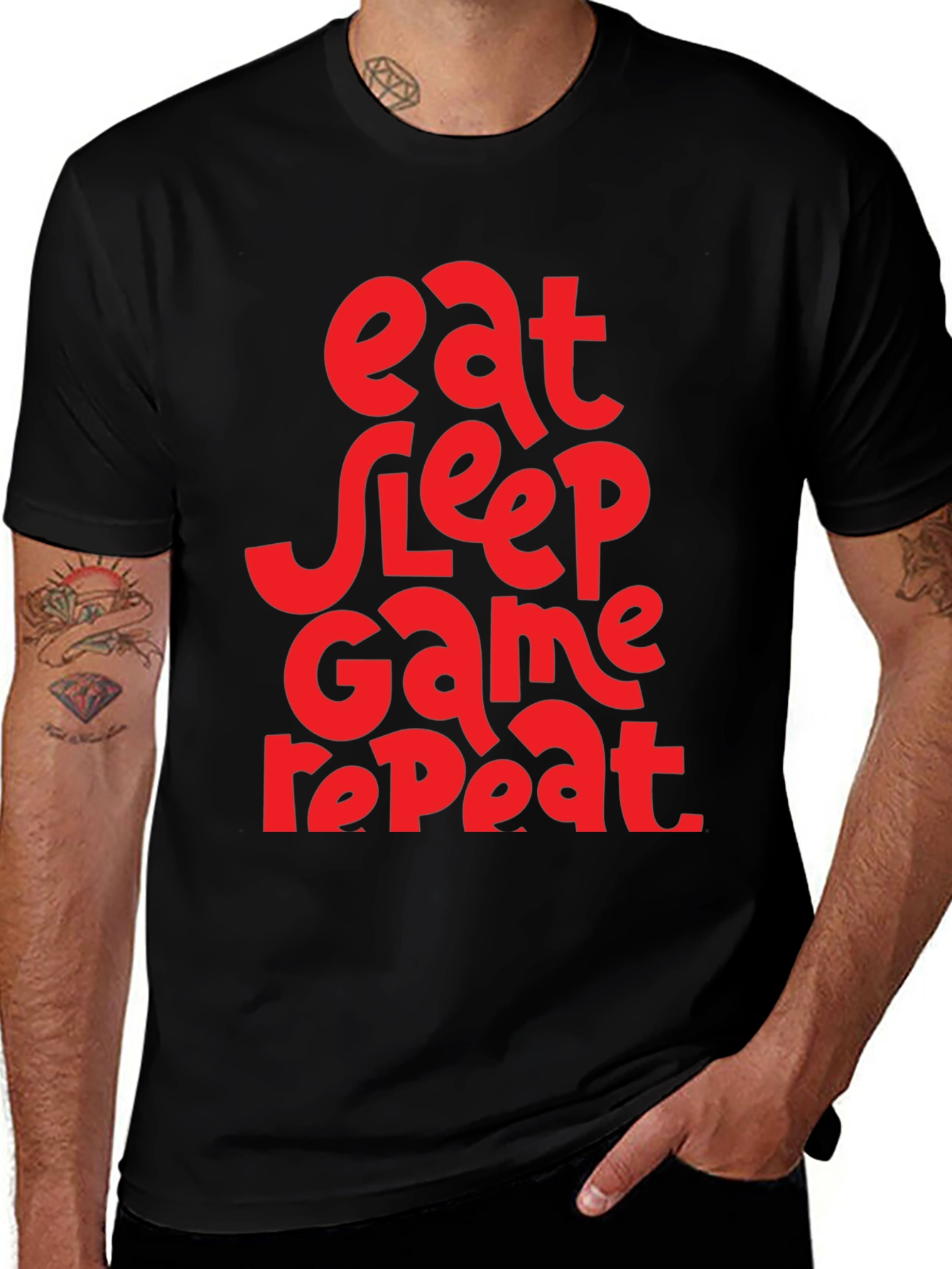 Eat Sleep Game Repeat T-Shirt - Gamer Life