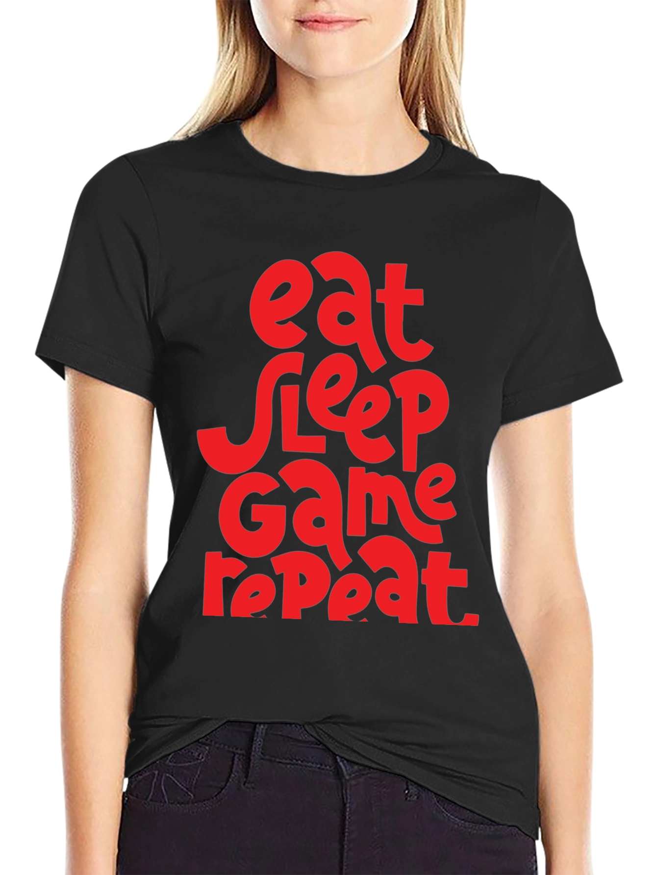 Eat Sleep Game Repeat T-Shirt - Gamer Life