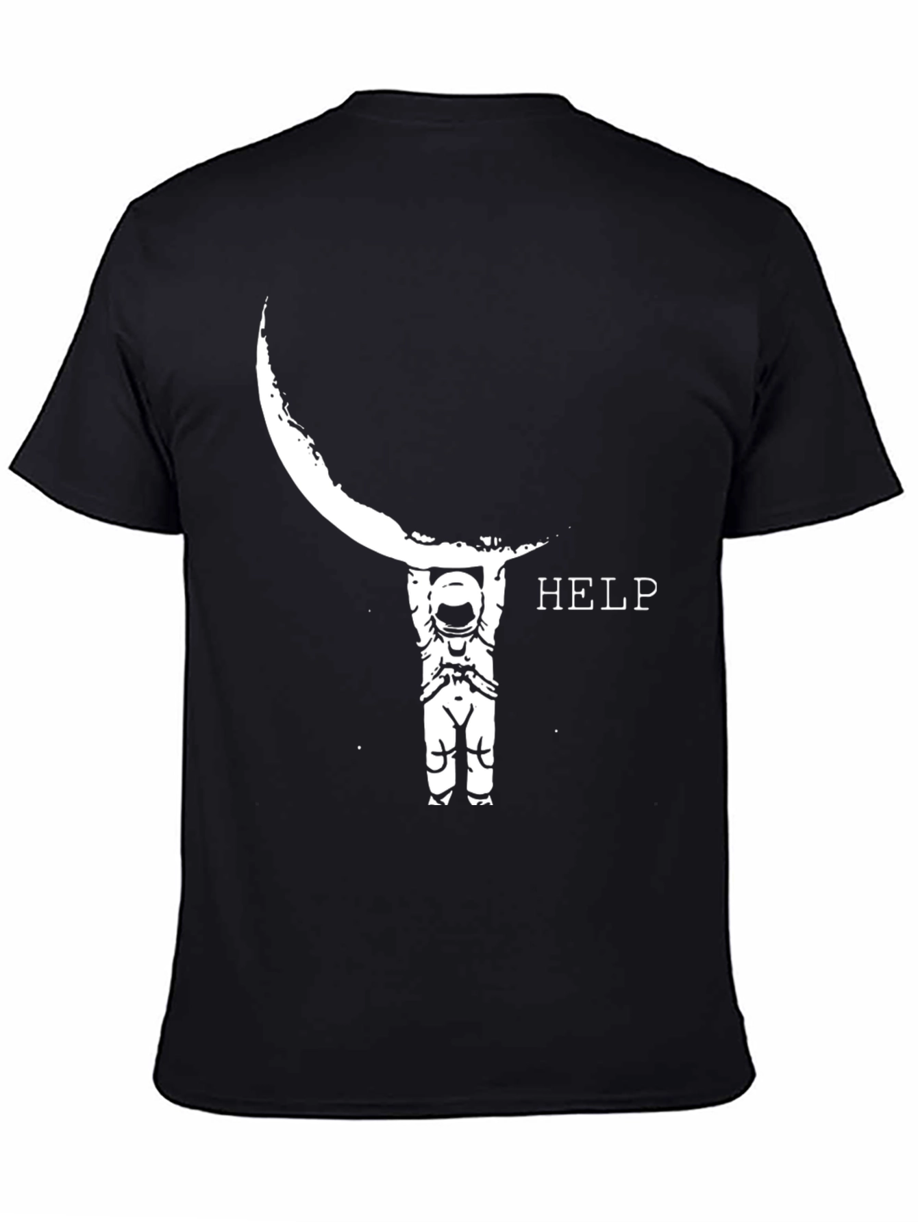 Astronaut Moon HELP Graphic Tee