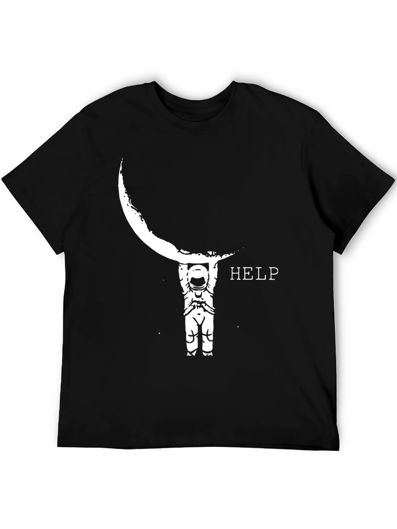 Astronaut Moon HELP Graphic Tee