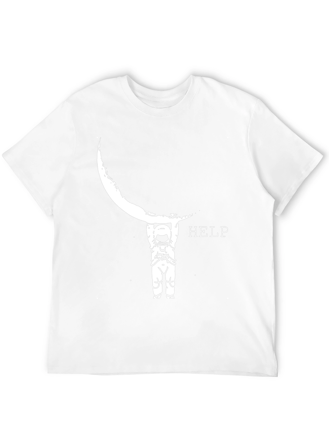 Astronaut Moon HELP Graphic Tee