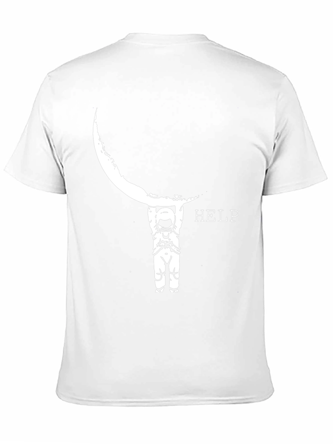 Astronaut Moon HELP Graphic Tee