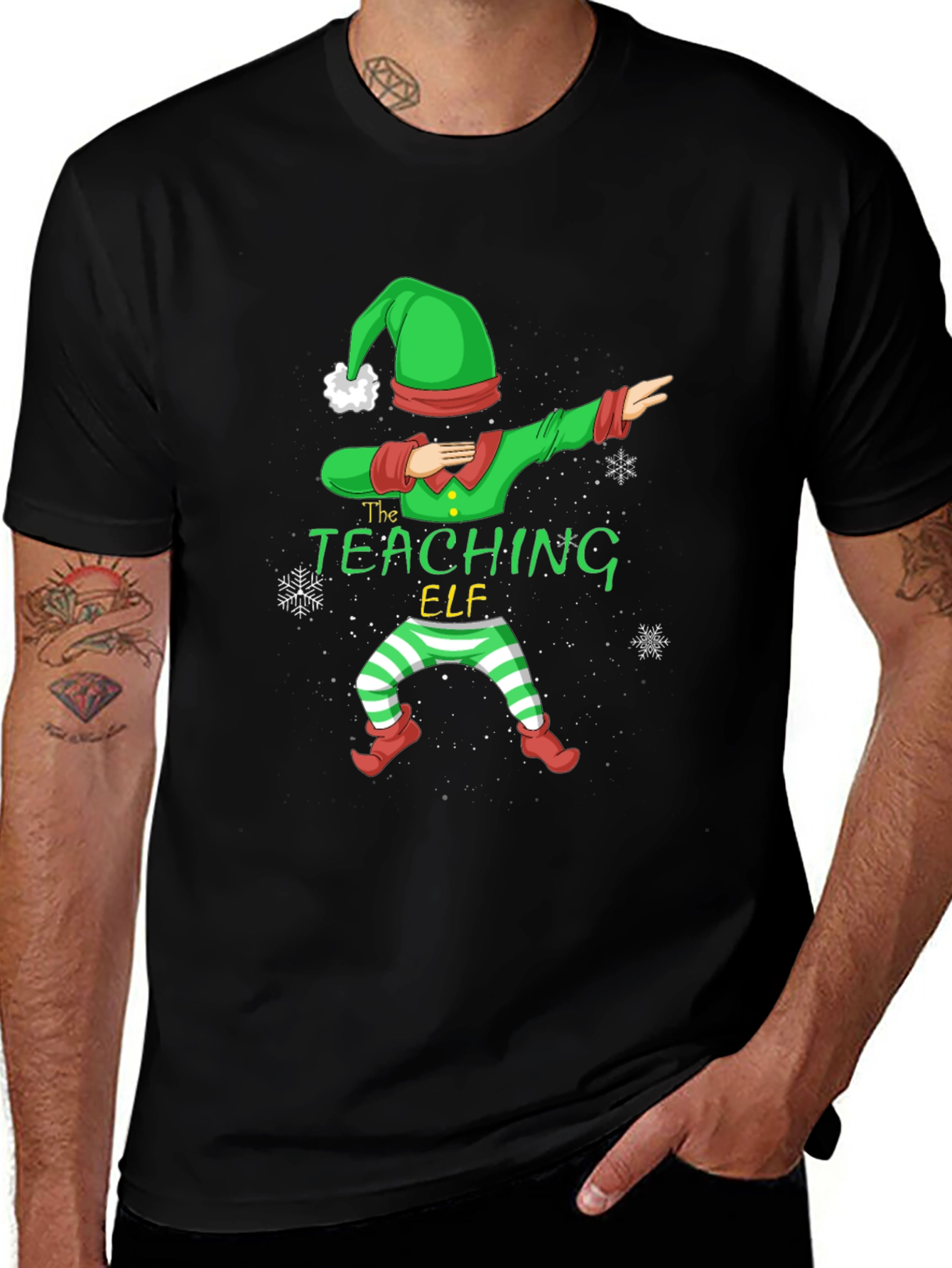 The Teaching Elf Dabbing Graphic T-Shirt