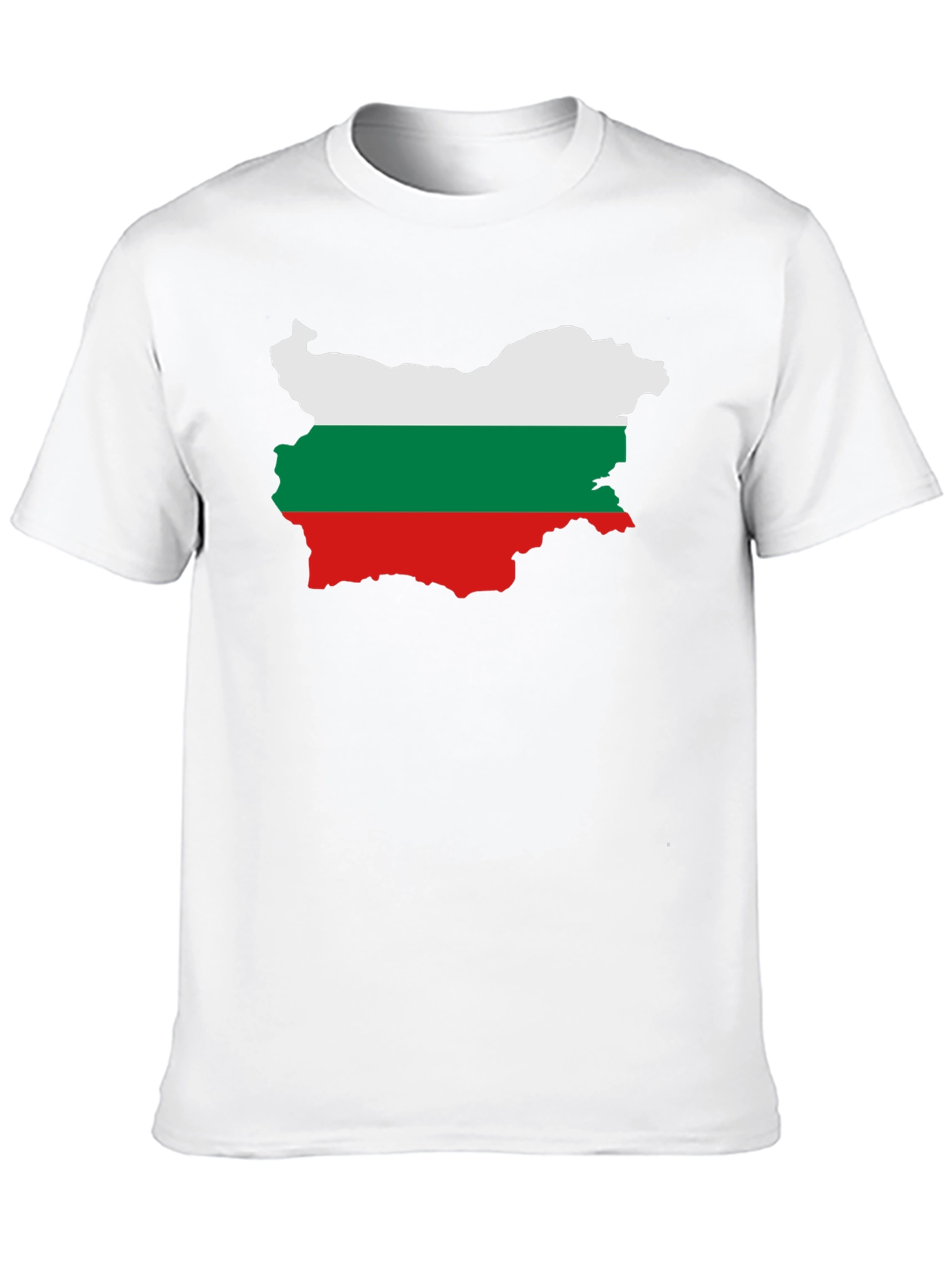 Bulgaria Flag Map Graphic Tee - Black Unisex T-Shirt
