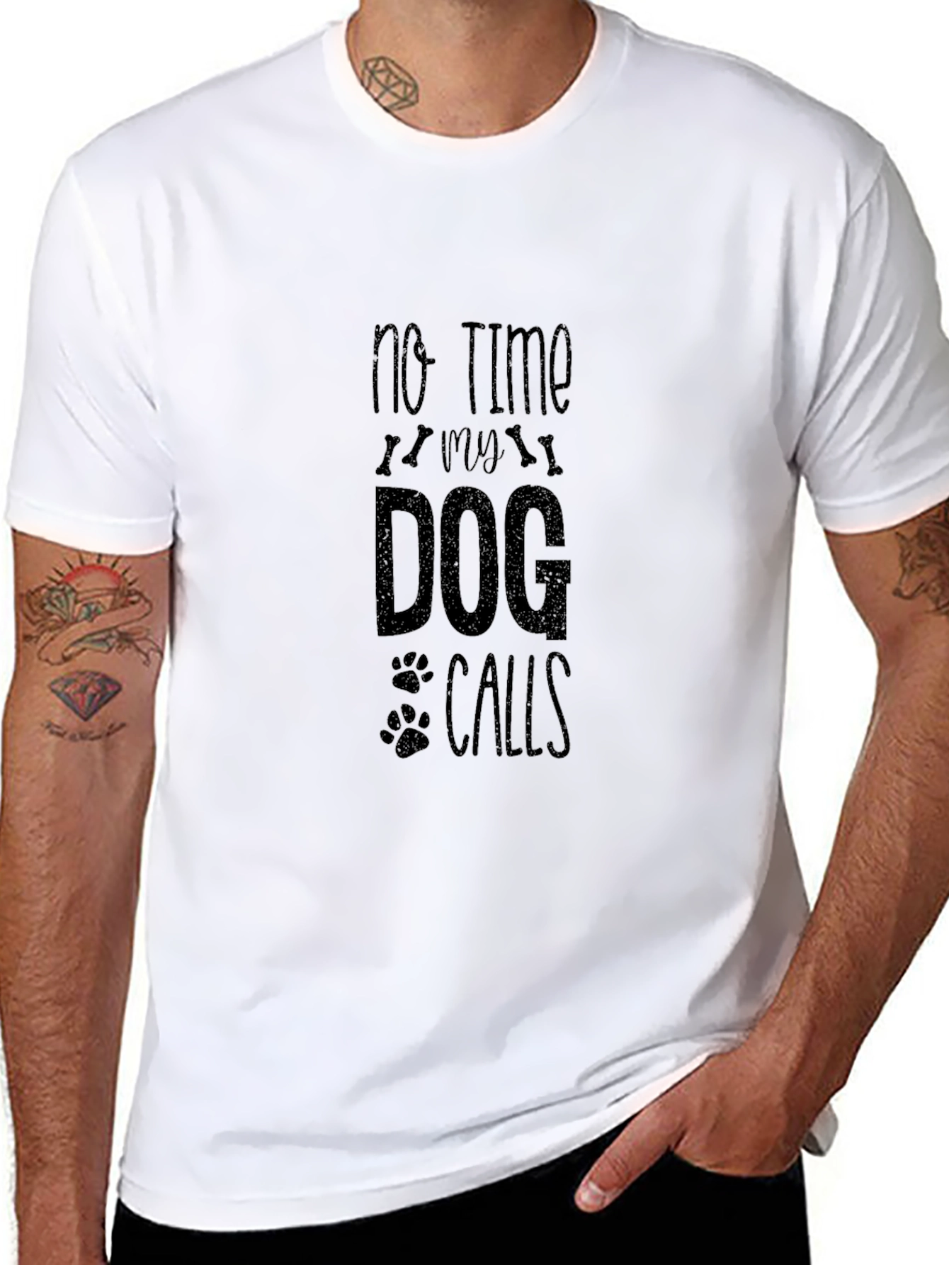 No Time My Dog Calls Black T-Shirt
