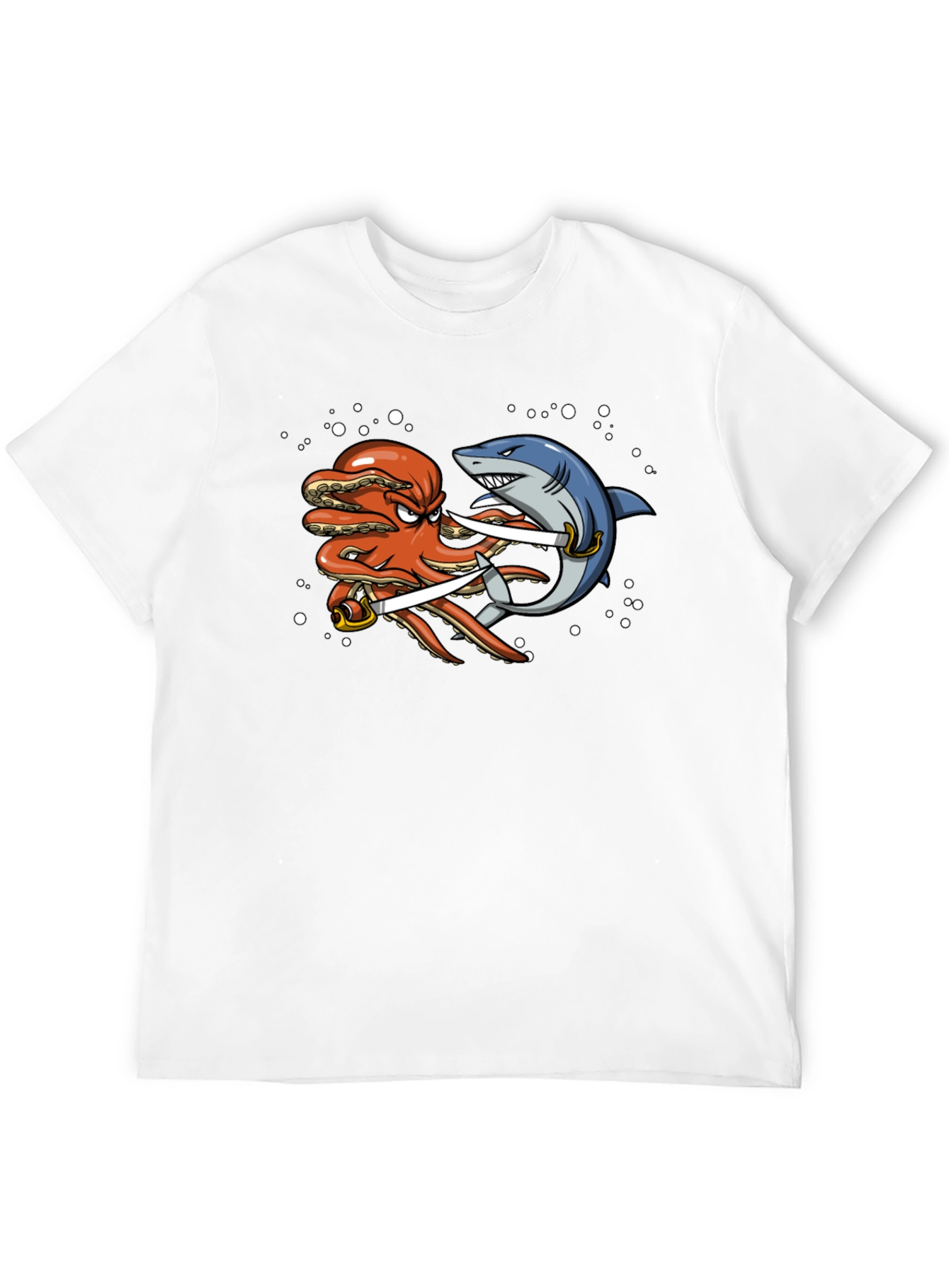 Octopus vs Shark T-Shirt - Pirate Duel