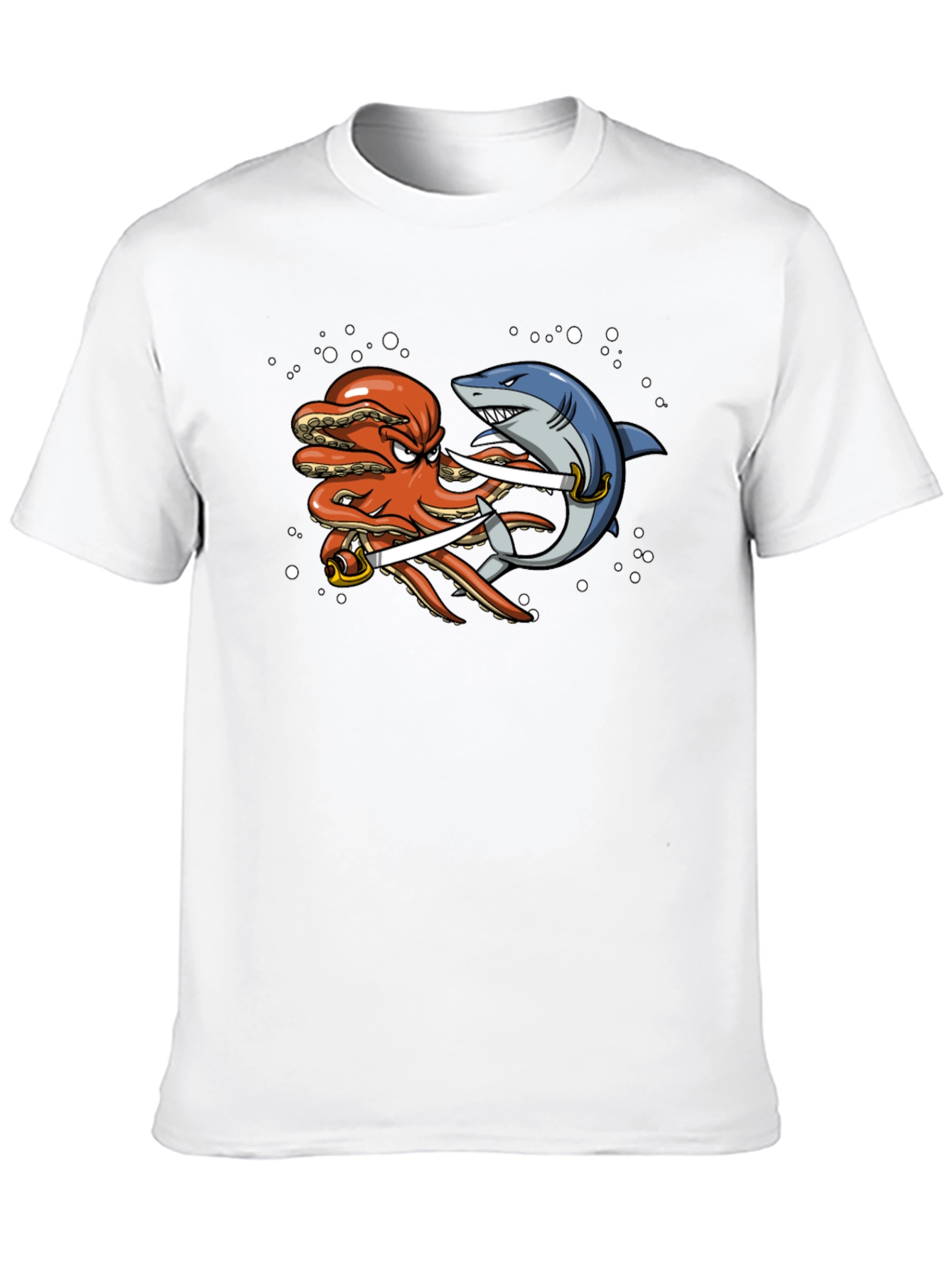 Octopus vs Shark T-Shirt - Pirate Duel