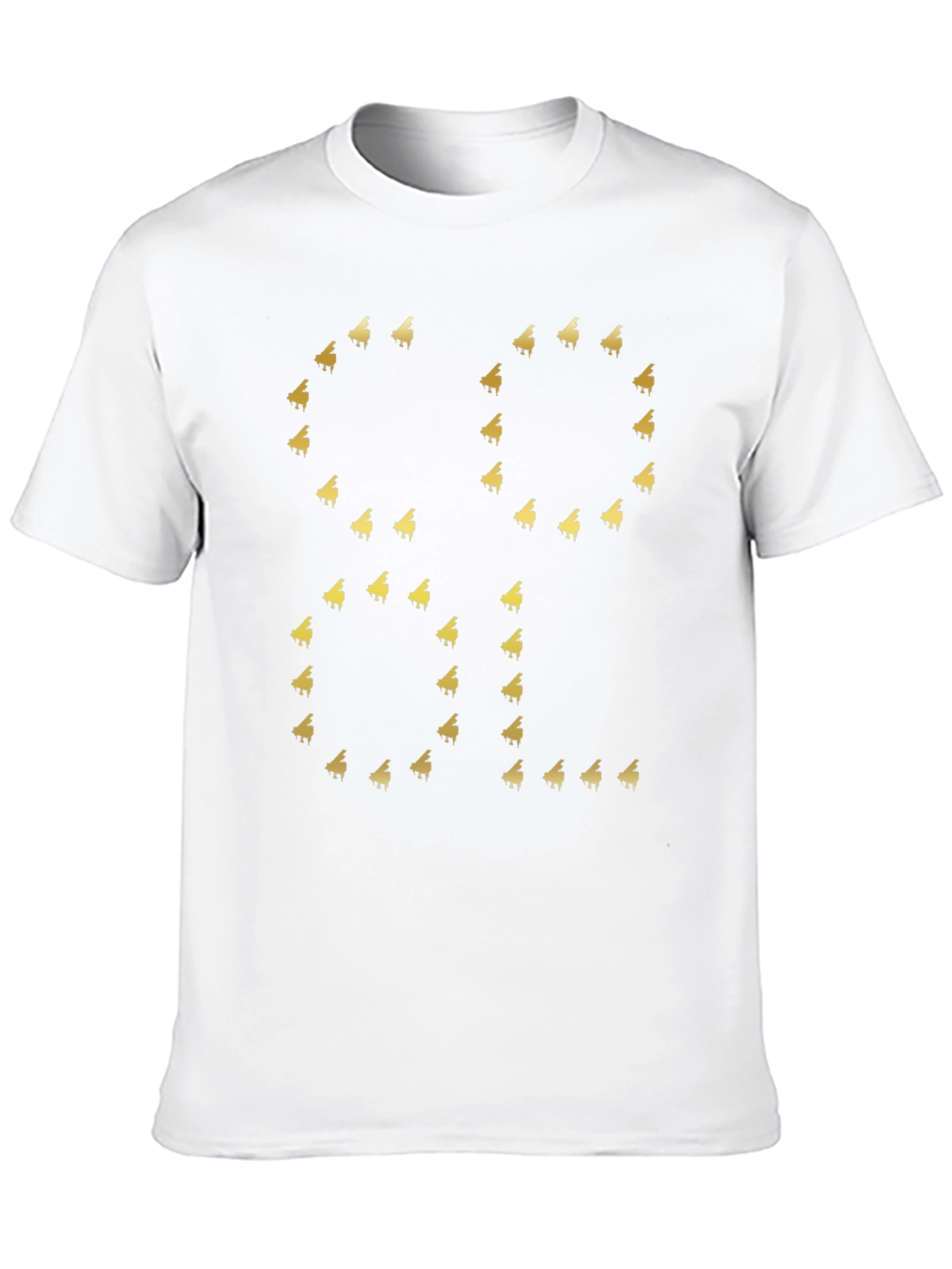 Cool Piano Graphic Tee - Black Cotton T-Shirt