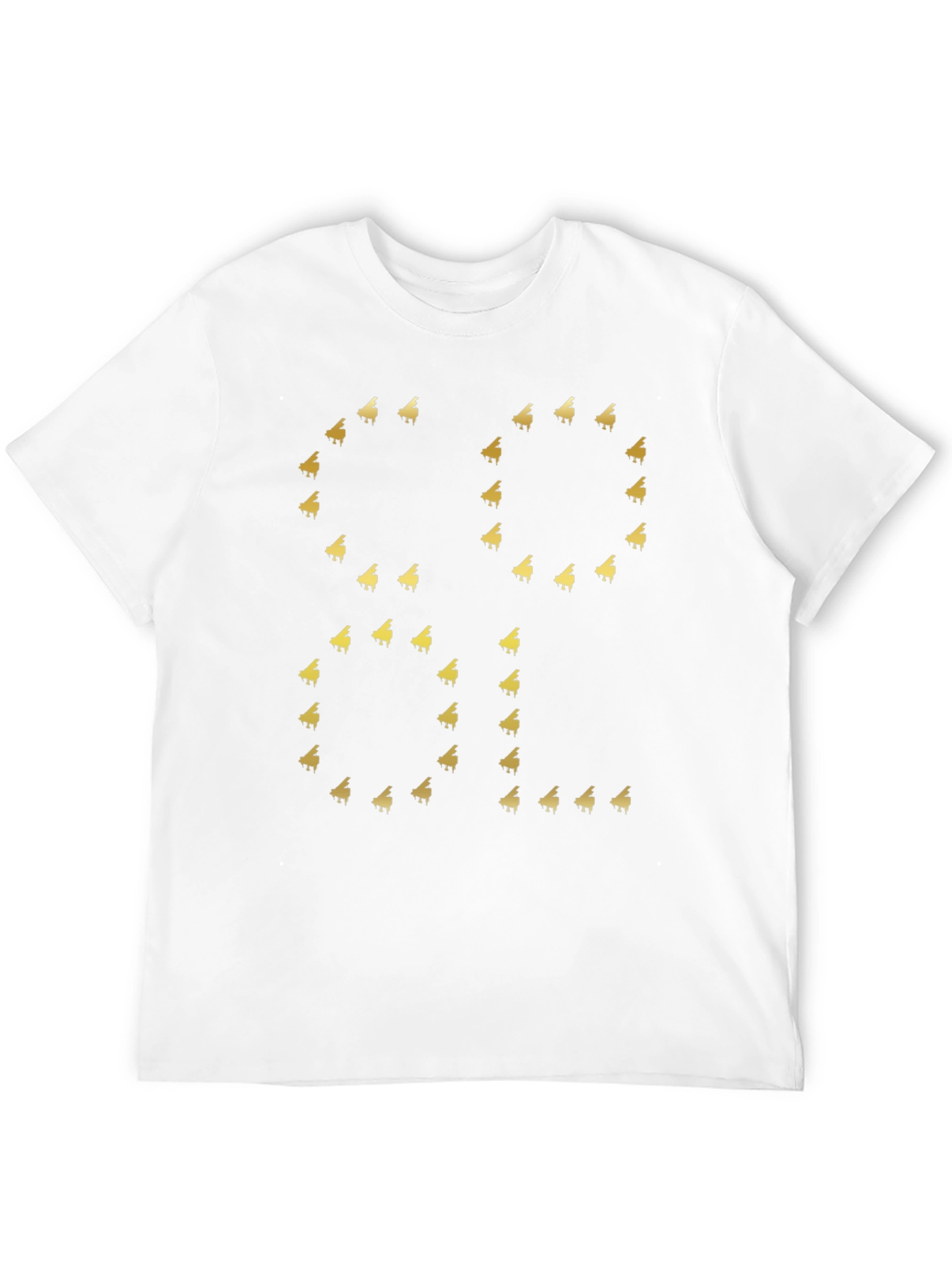 Cool Piano Graphic Tee - Black Cotton T-Shirt