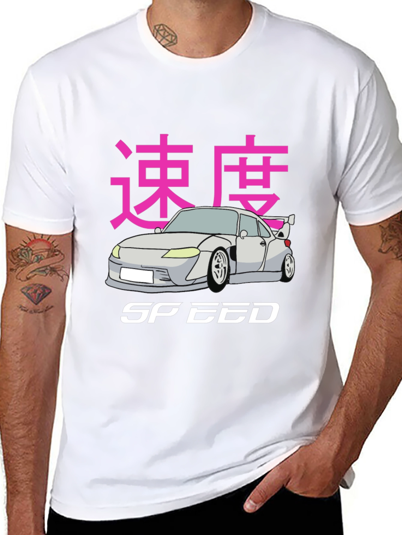 Japanese Speed Car Graphic T-Shirt