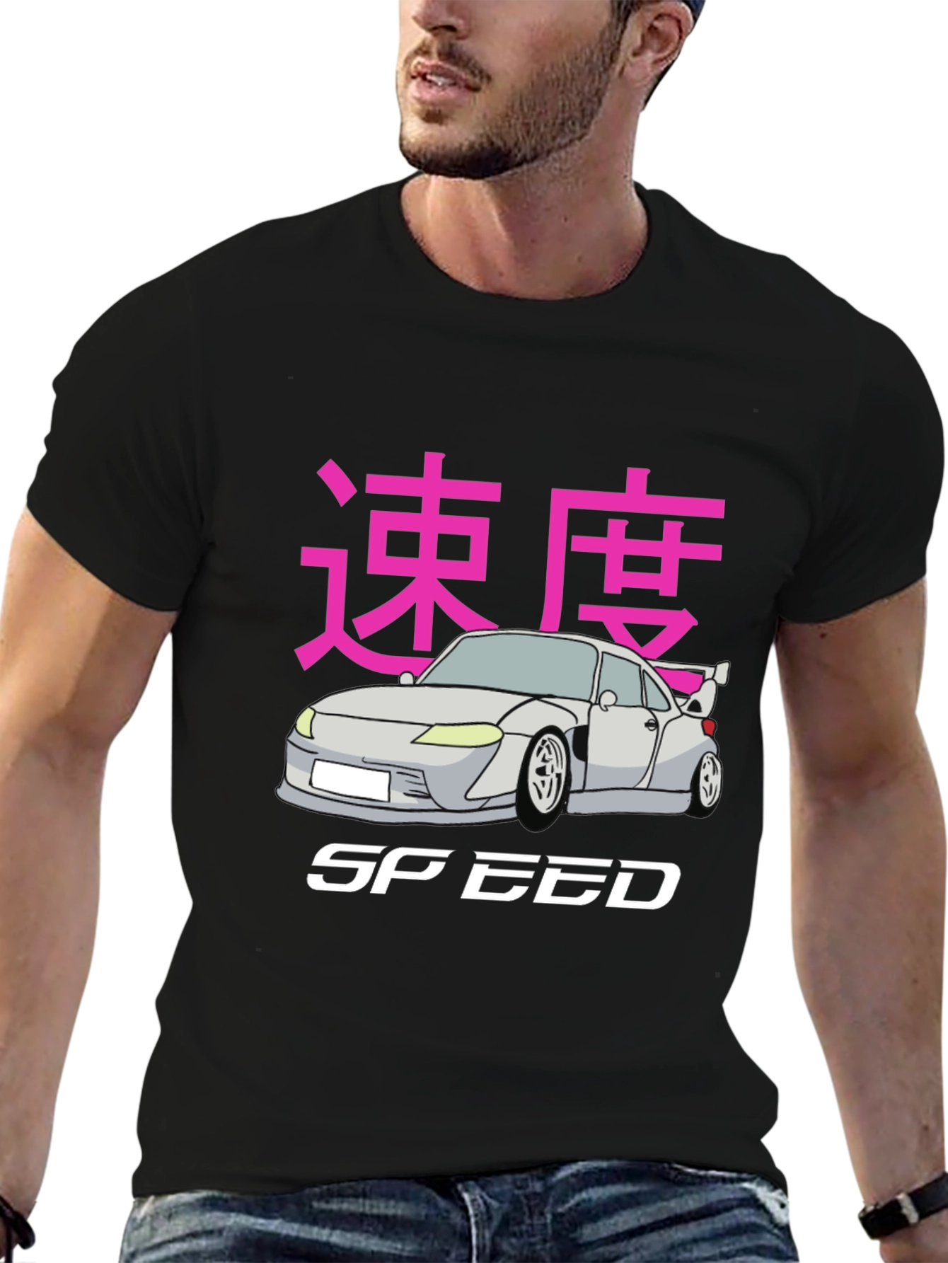 Japanese Speed Car Graphic T-Shirt