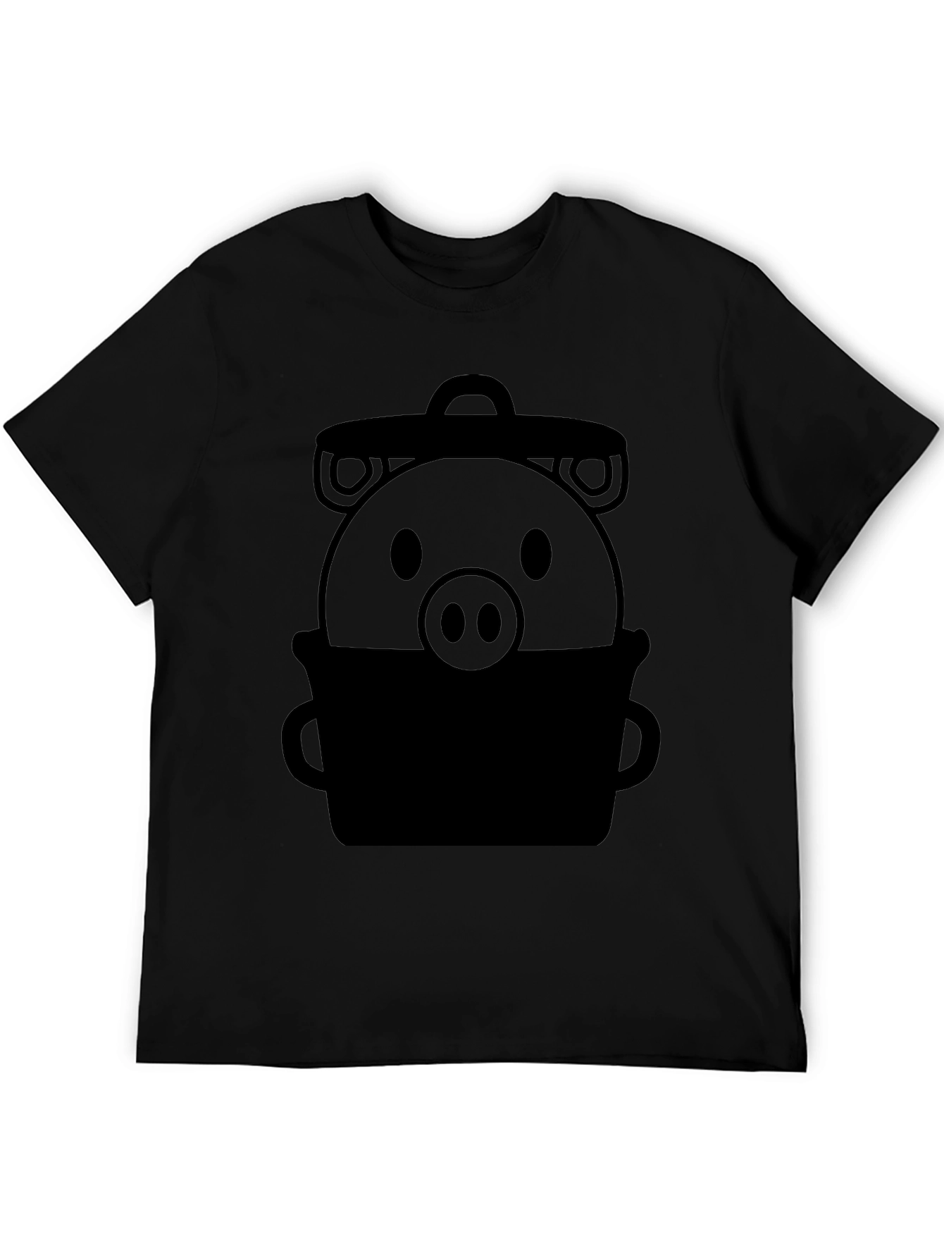 Funny Pig in a Trash Can Graphic T-Shirt