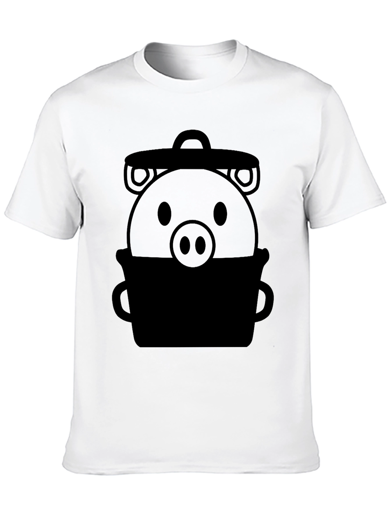 Funny Pig in a Trash Can Graphic T-Shirt