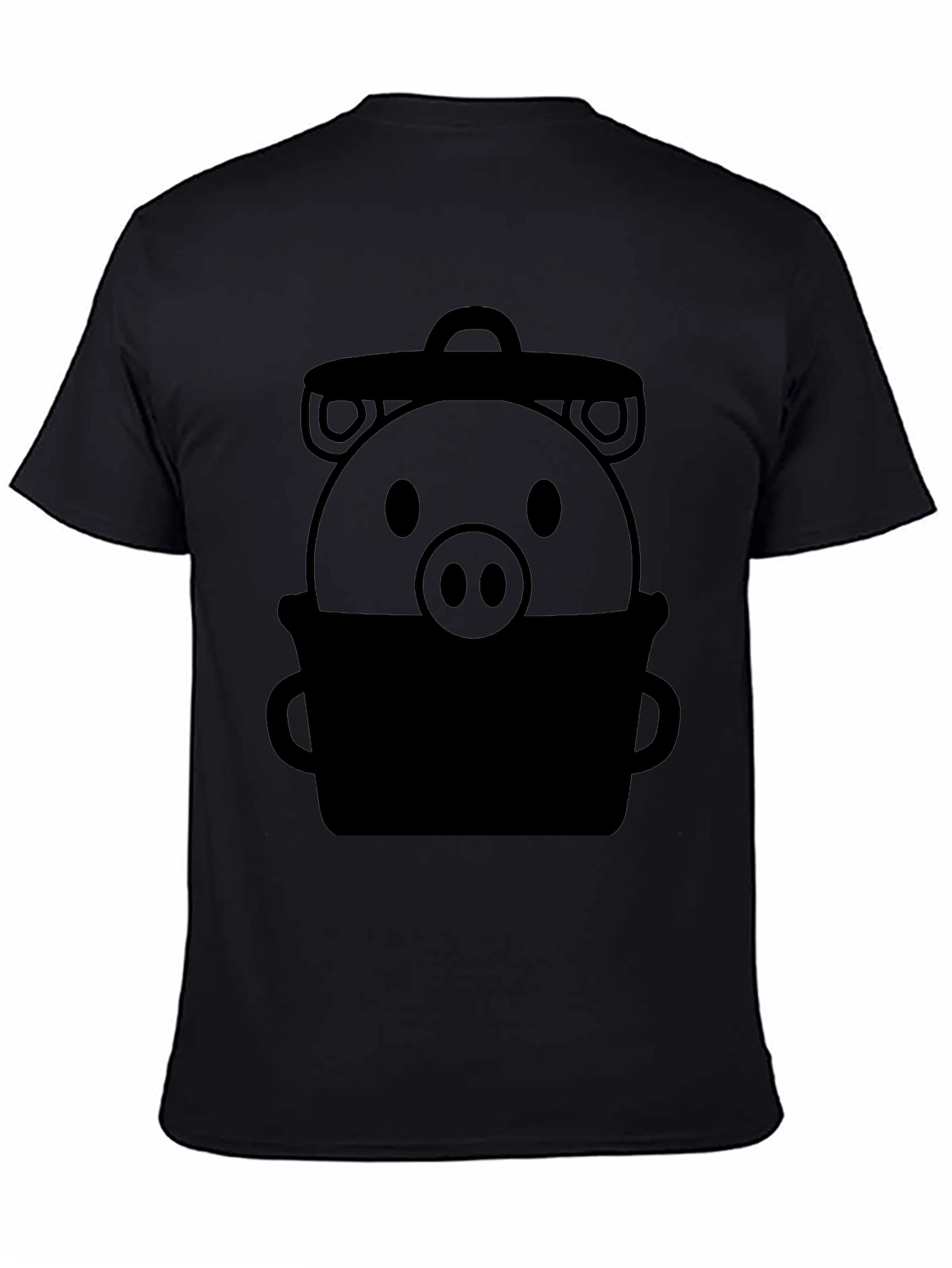 Funny Pig in a Trash Can Graphic T-Shirt