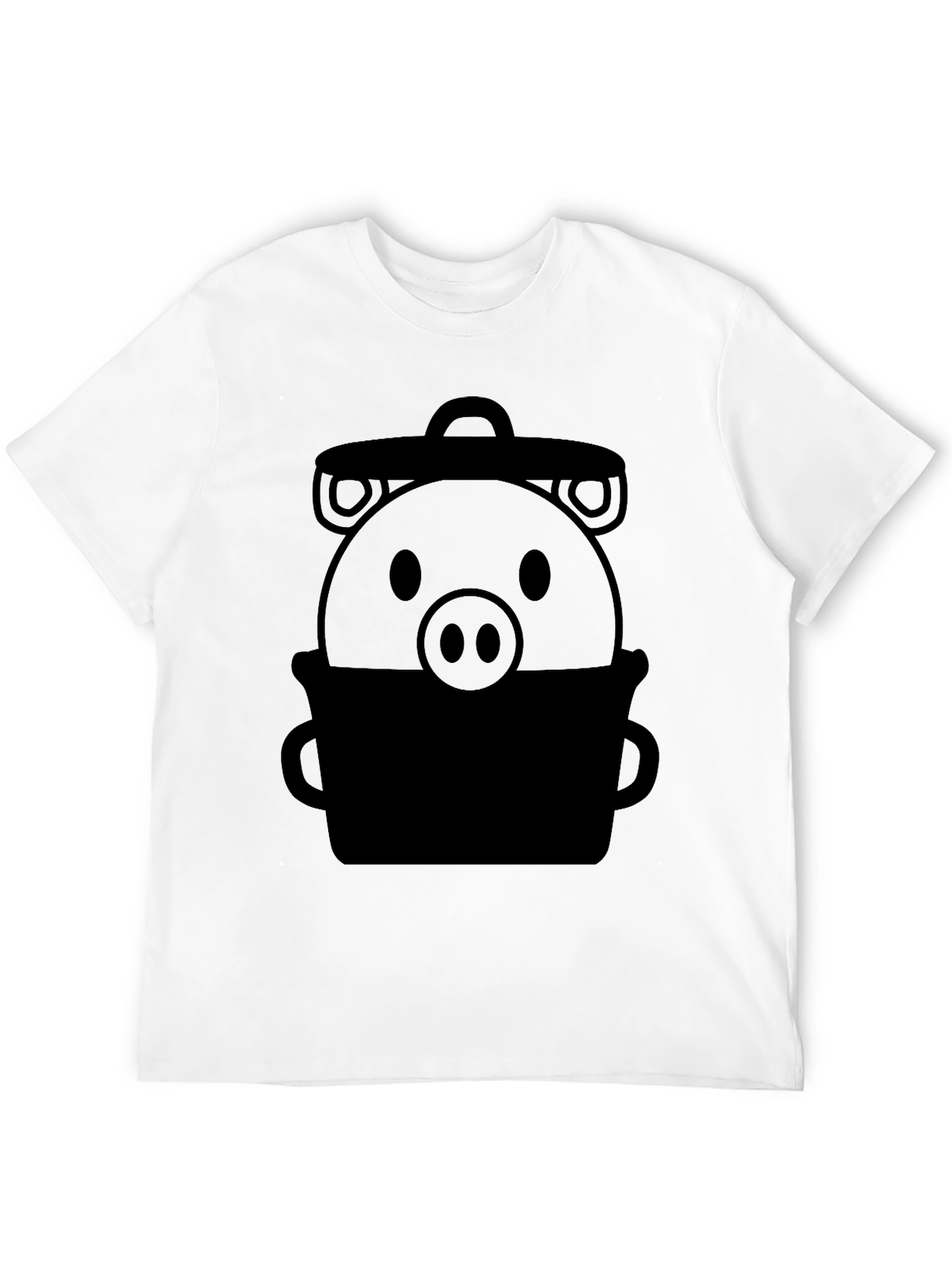 Funny Pig in a Trash Can Graphic T-Shirt