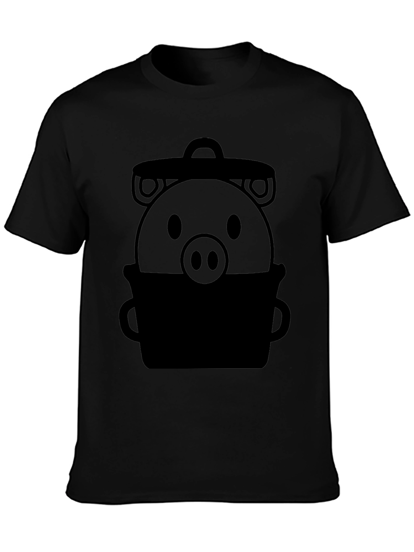 Funny Pig in a Trash Can Graphic T-Shirt