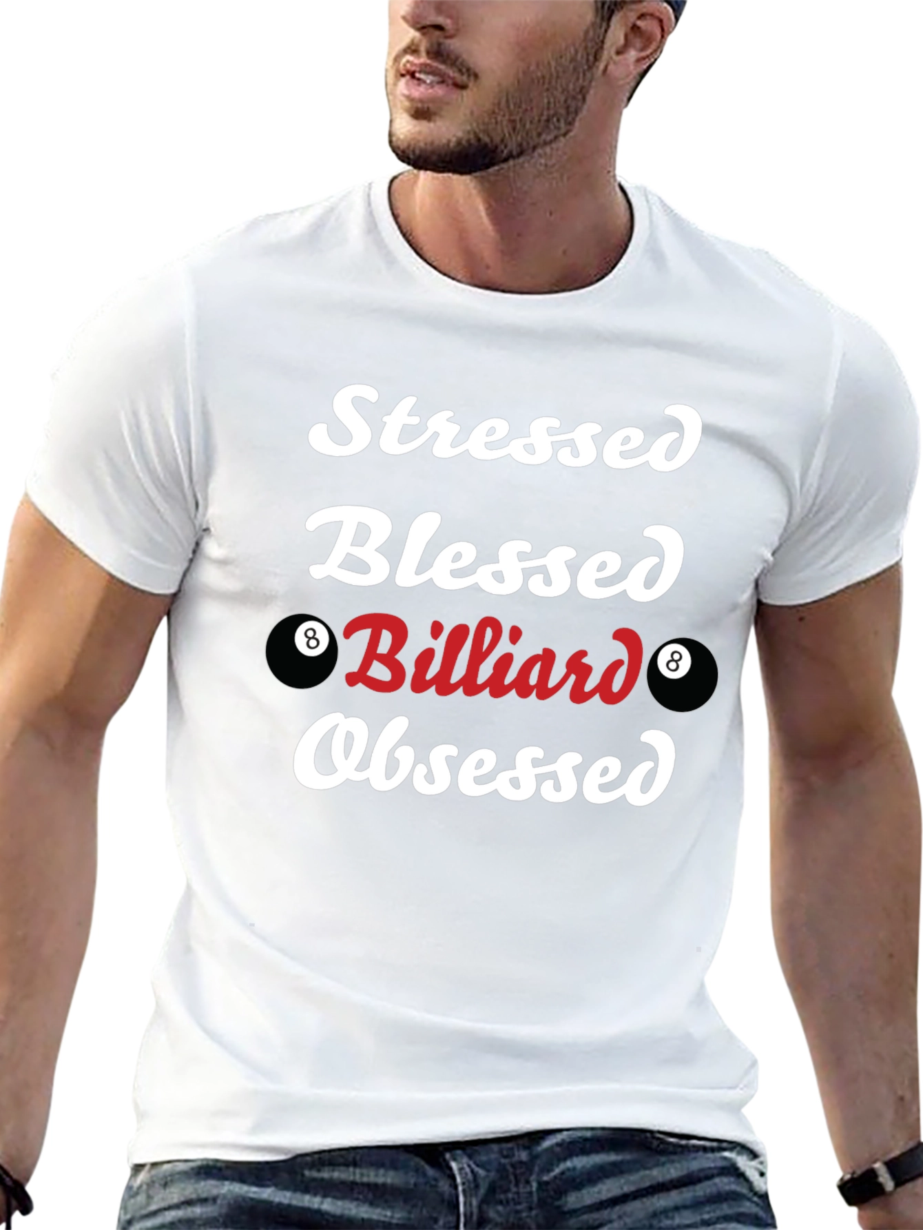 Stressed Blessed Billiard Obsessed T-Shirt