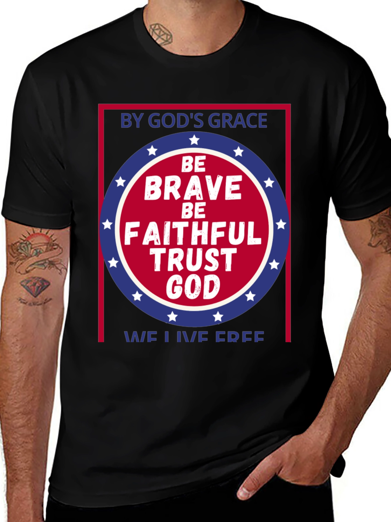 Faithful God Graphic Tee - Patriotic T-Shirt