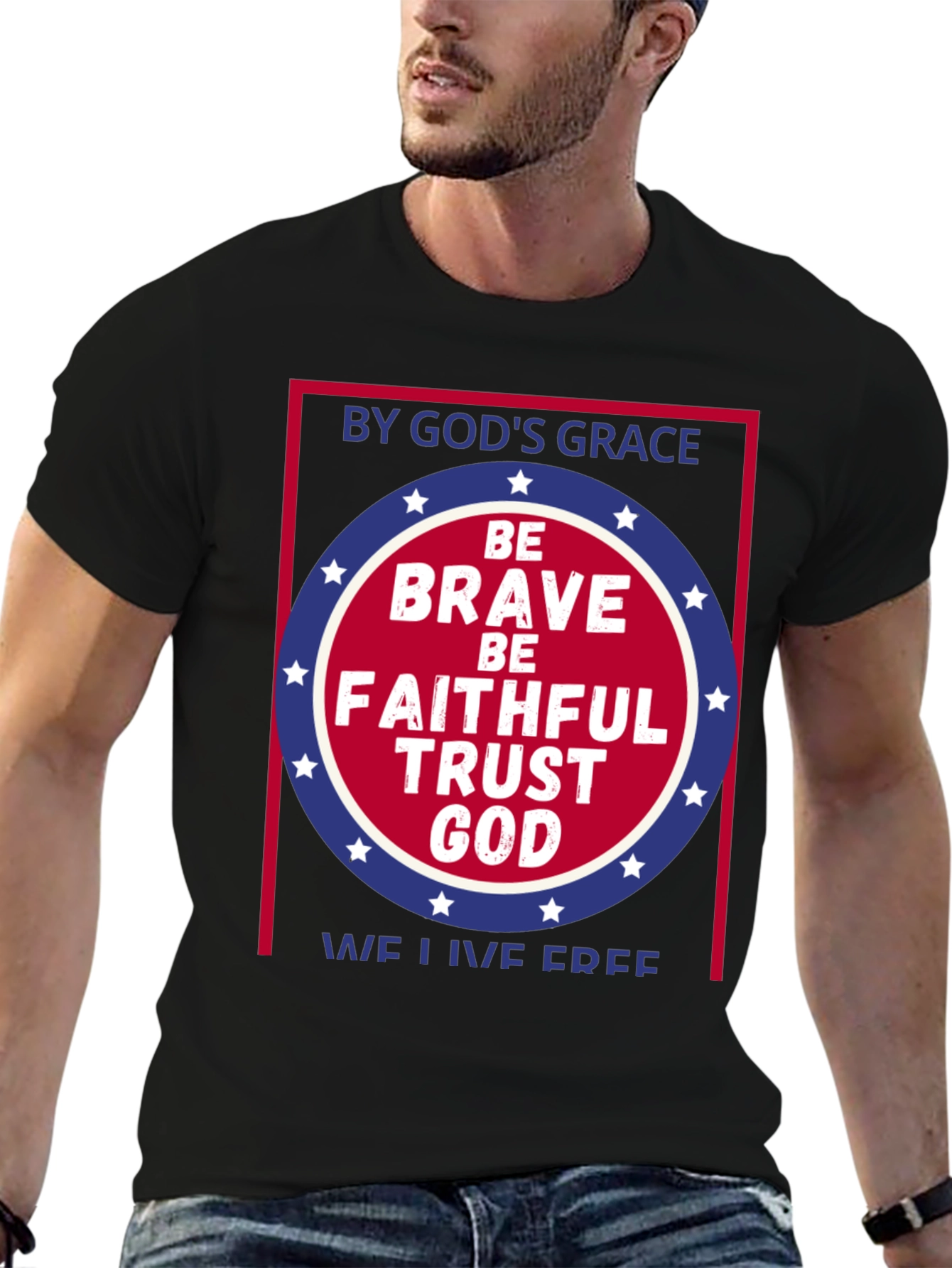Faithful God Graphic Tee - Patriotic T-Shirt