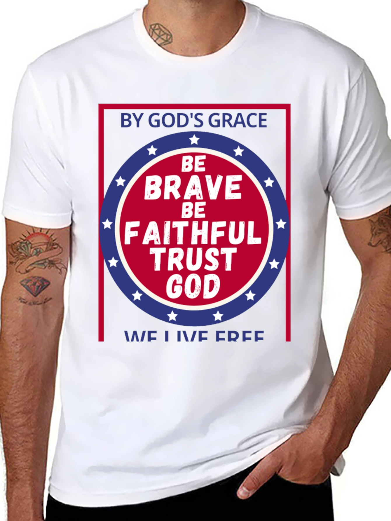 Faithful God Graphic Tee - Patriotic T-Shirt