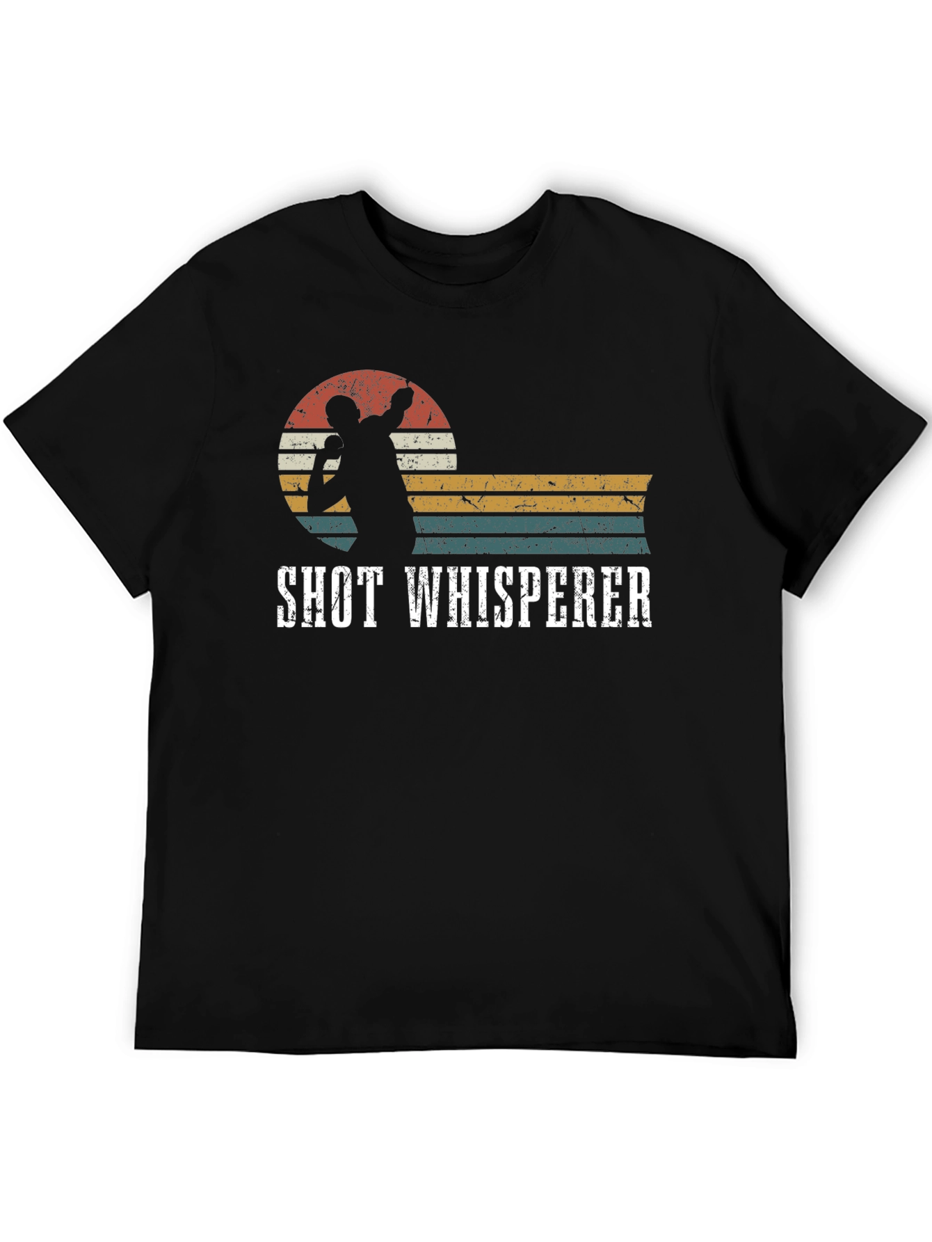 Shot Whisperer T-Shirt - Retro Style Throwing Silhouette
