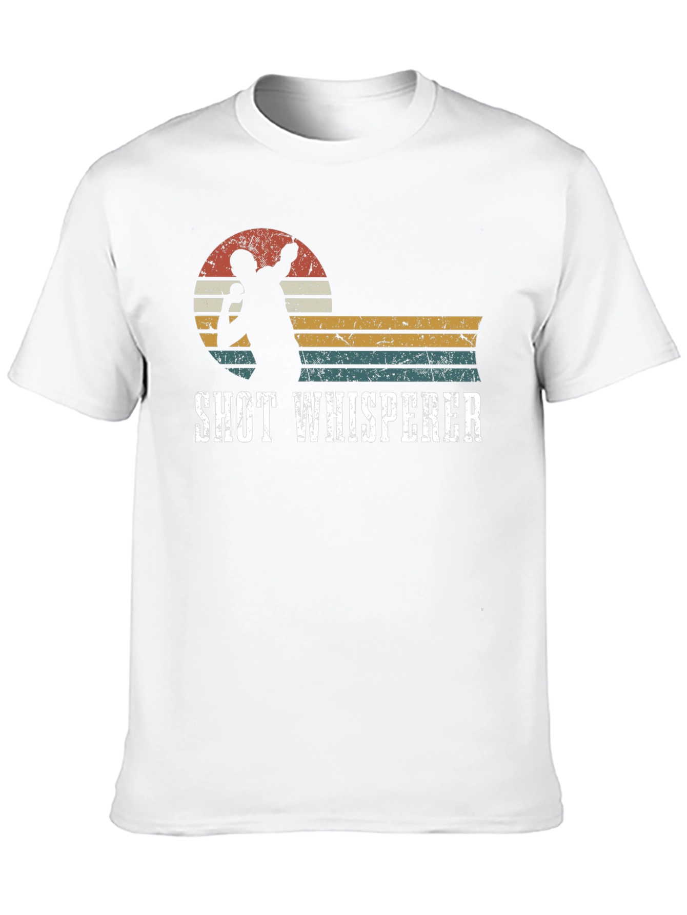 Shot Whisperer T-Shirt - Retro Style Throwing Silhouette