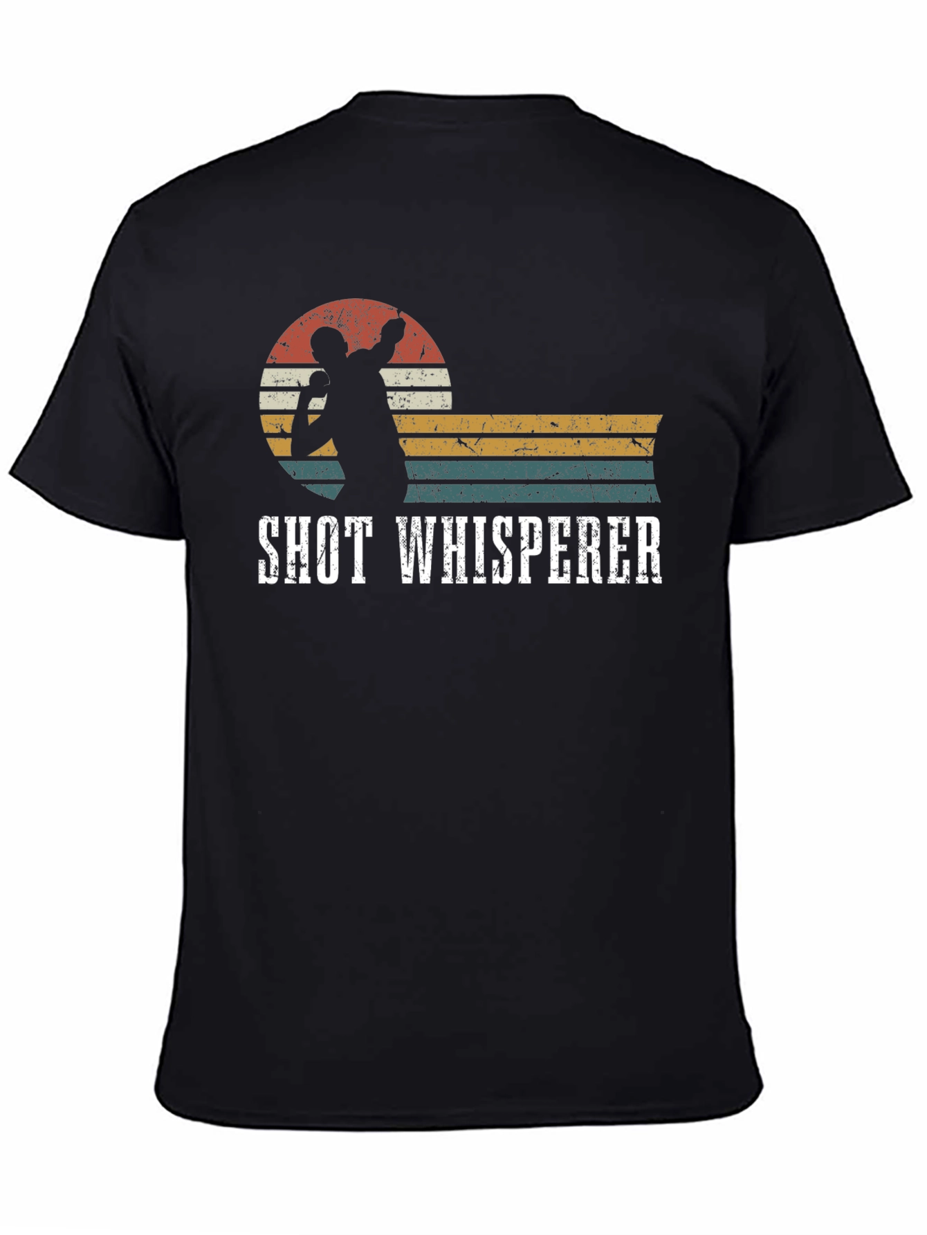 Shot Whisperer T-Shirt - Retro Style Throwing Silhouette