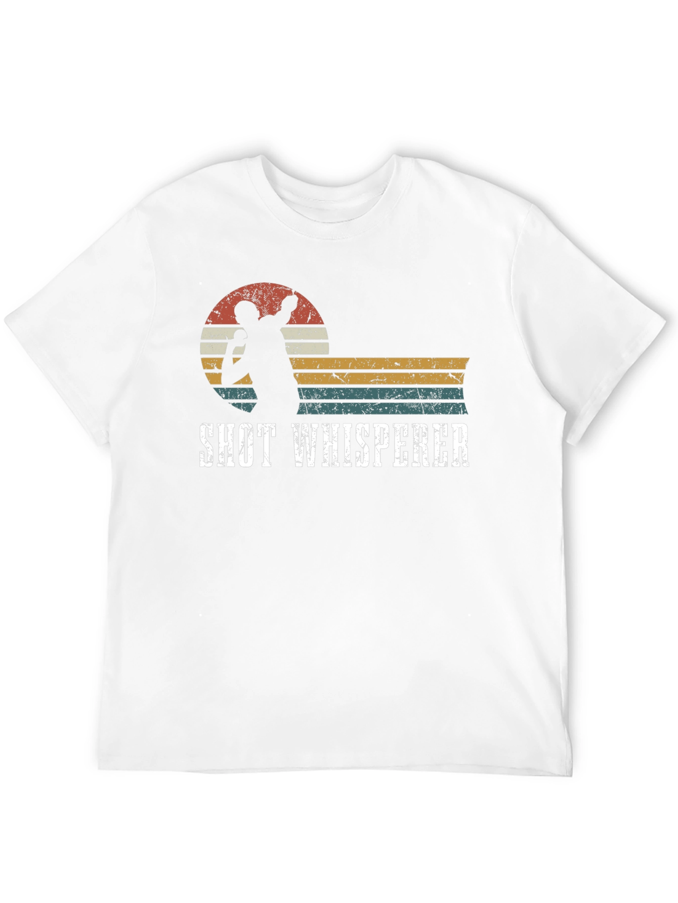Shot Whisperer T-Shirt - Retro Style Throwing Silhouette