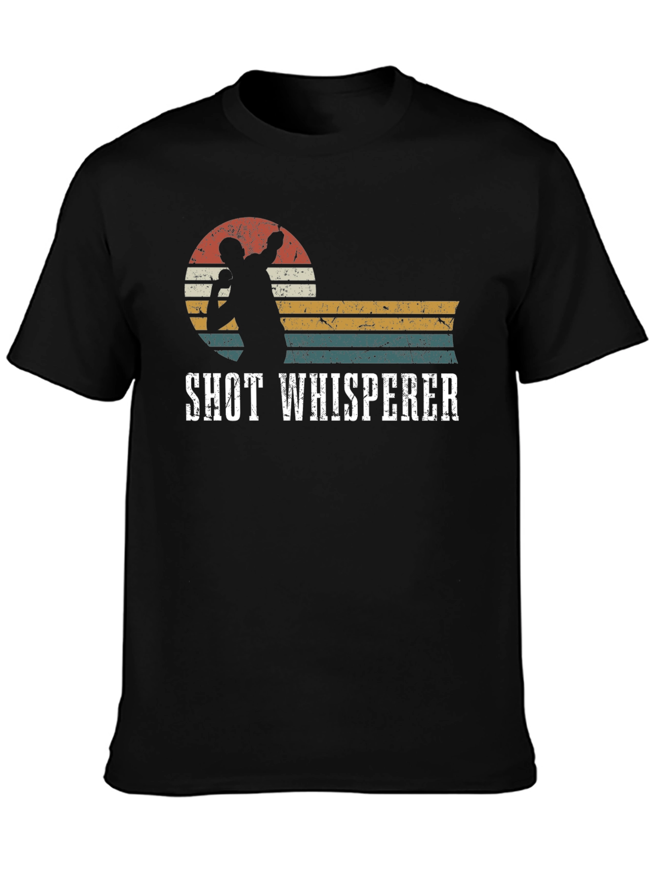 Shot Whisperer T-Shirt - Retro Style Throwing Silhouette