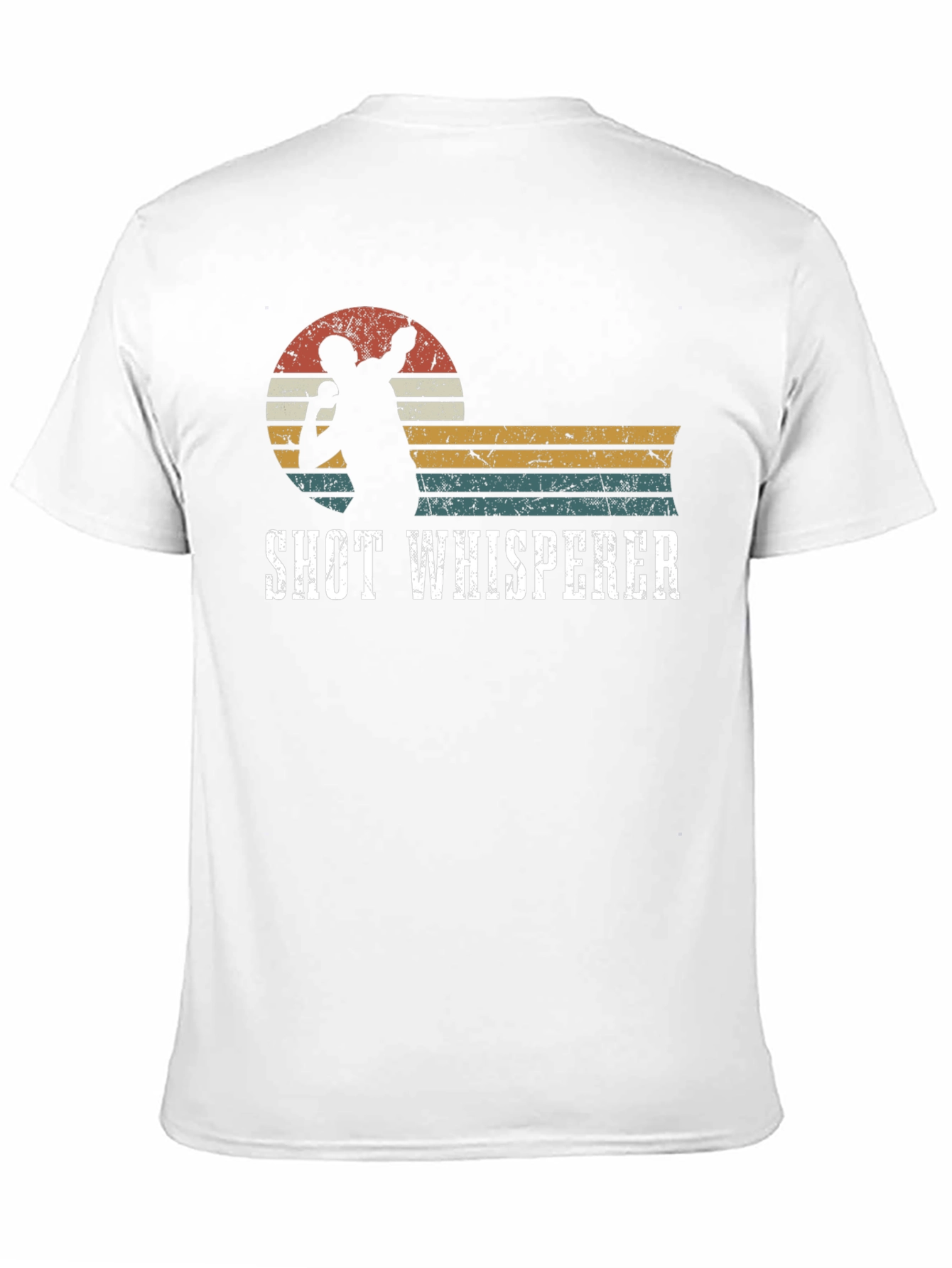 Shot Whisperer T-Shirt - Retro Style Throwing Silhouette