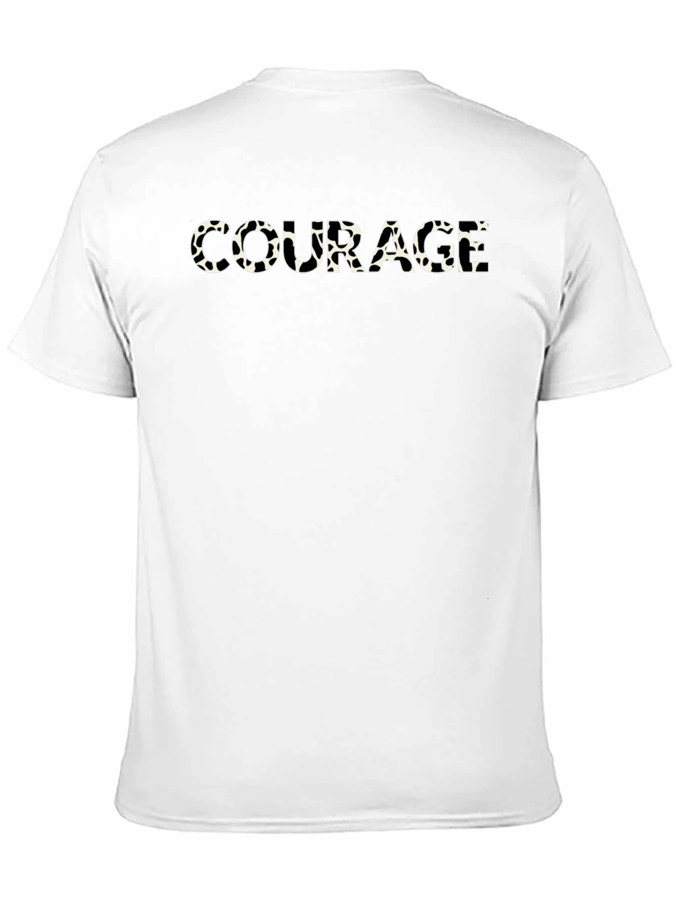 Courage Cow Print Mens Black T-Shirt