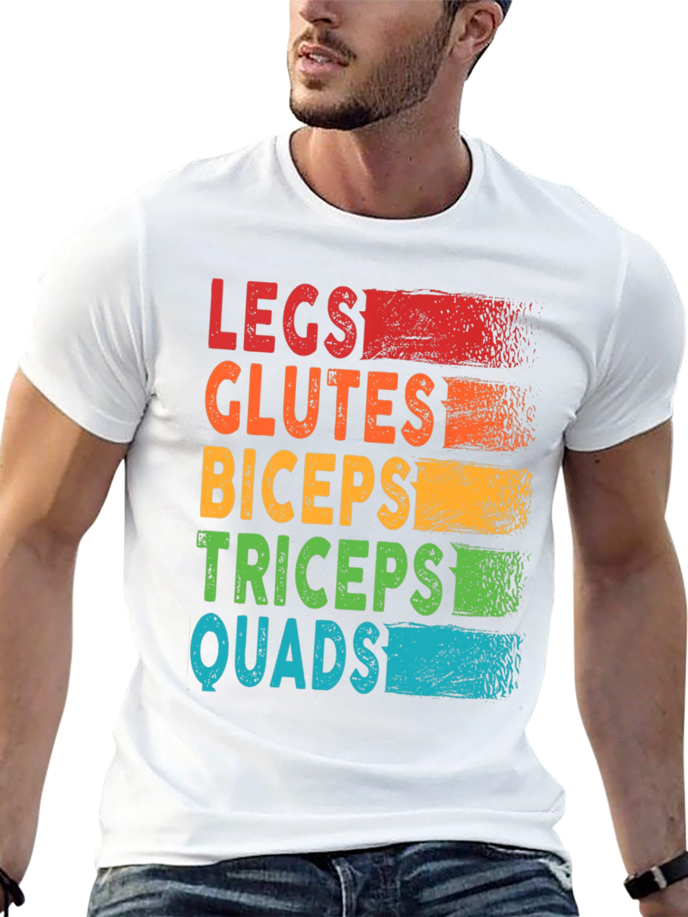 Workout Goals T-Shirt: Legs Glutes Biceps Triceps Quads