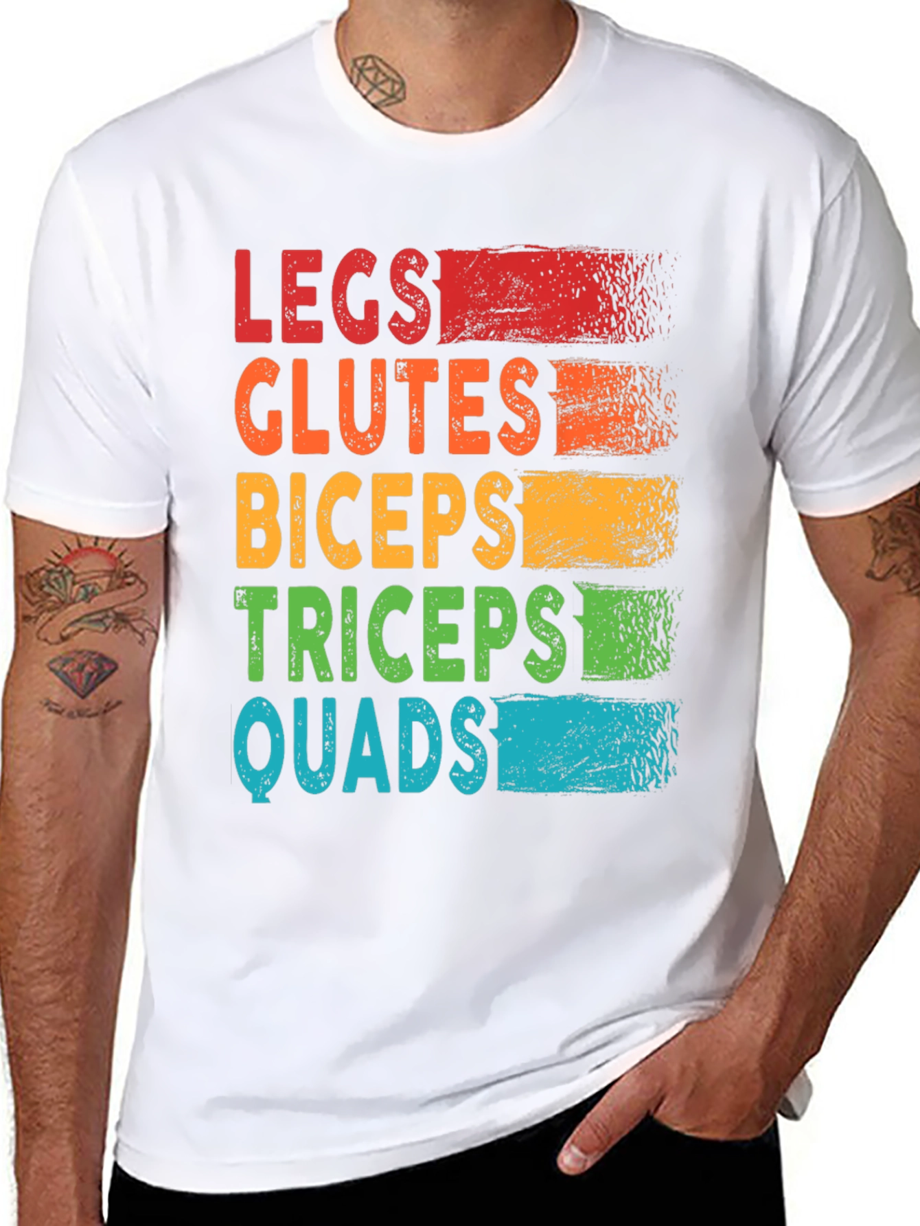 Workout Goals T-Shirt: Legs Glutes Biceps Triceps Quads
