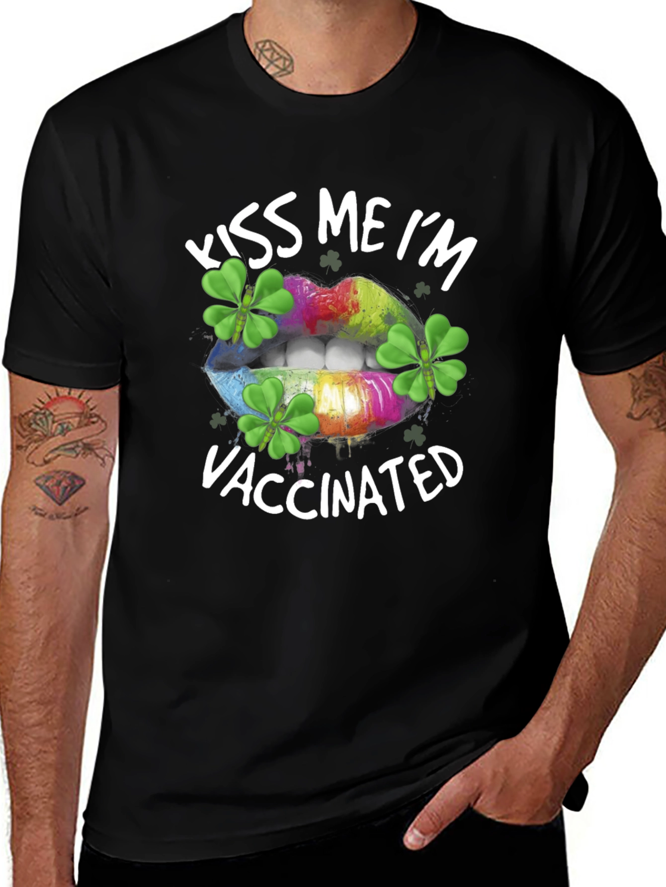 Kiss Me Im Vaccinated St. Patricks Day T-Shirt