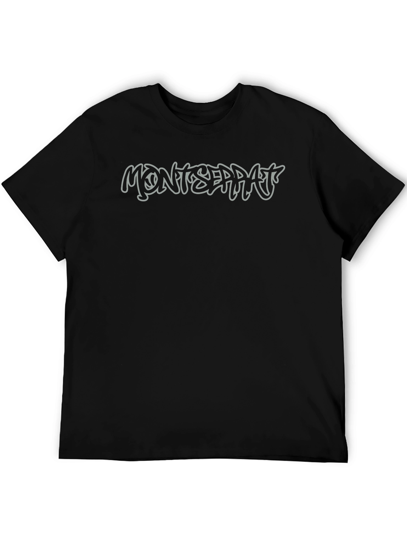 Montserrat Graphic Print Black T-Shirt