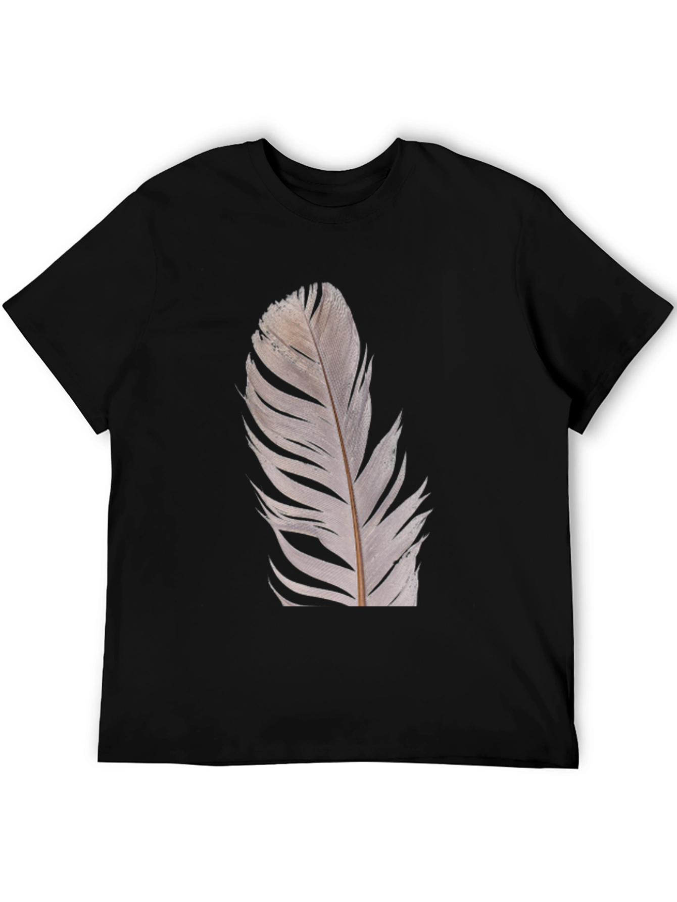 Feather Graphic Black T-Shirt | Modern Unisex Tee