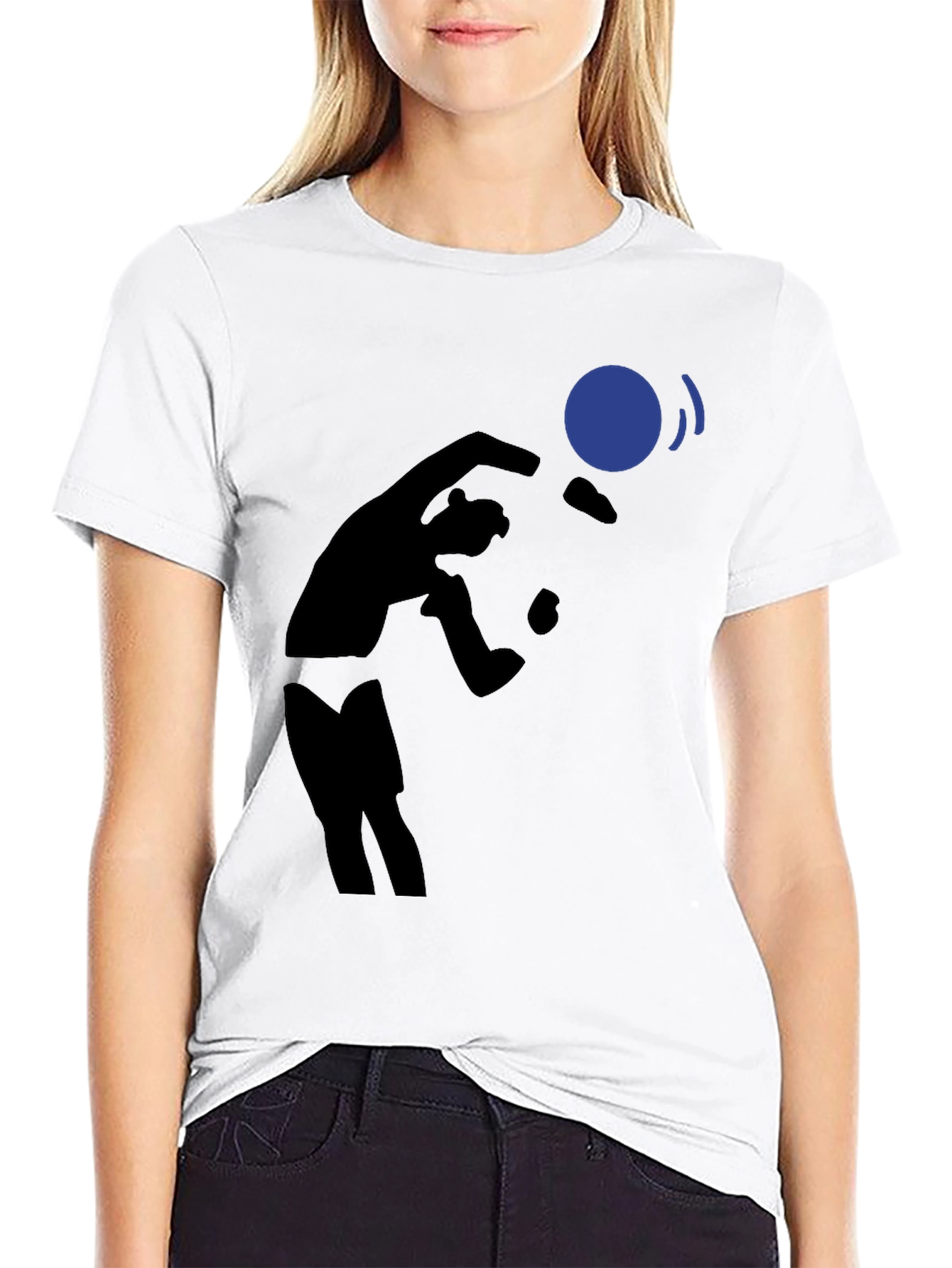 Juggling Silhouette Black T-Shirt