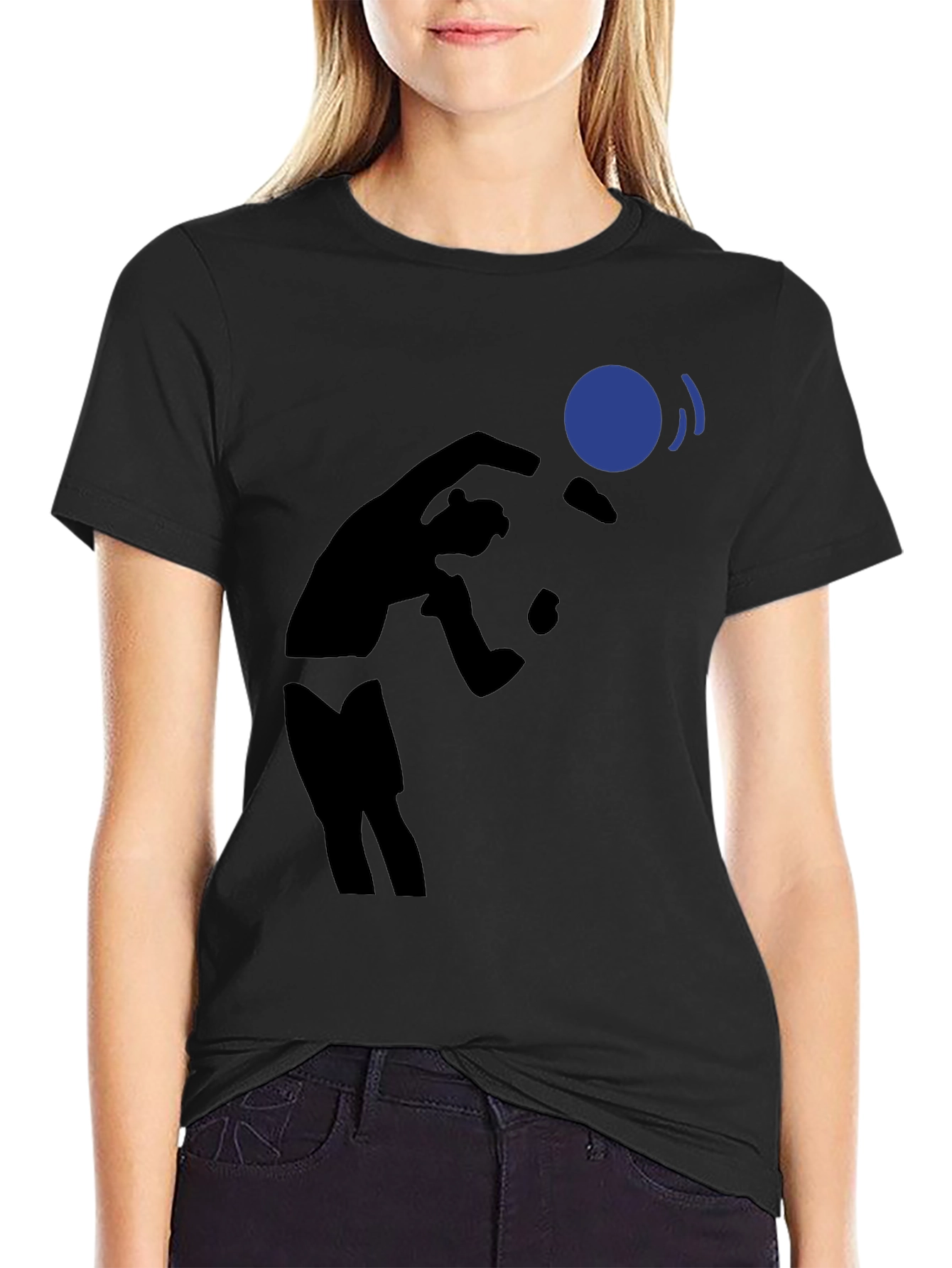 Juggling Silhouette Black T-Shirt