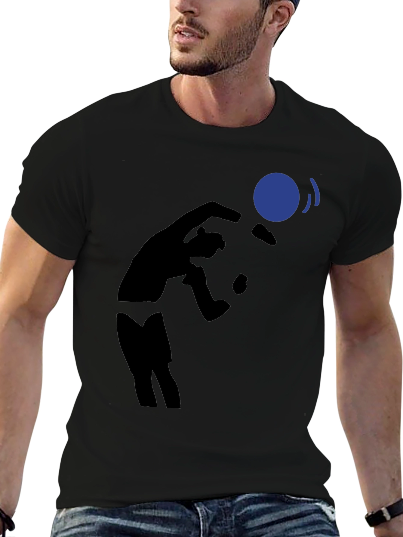 Juggling Silhouette Black T-Shirt