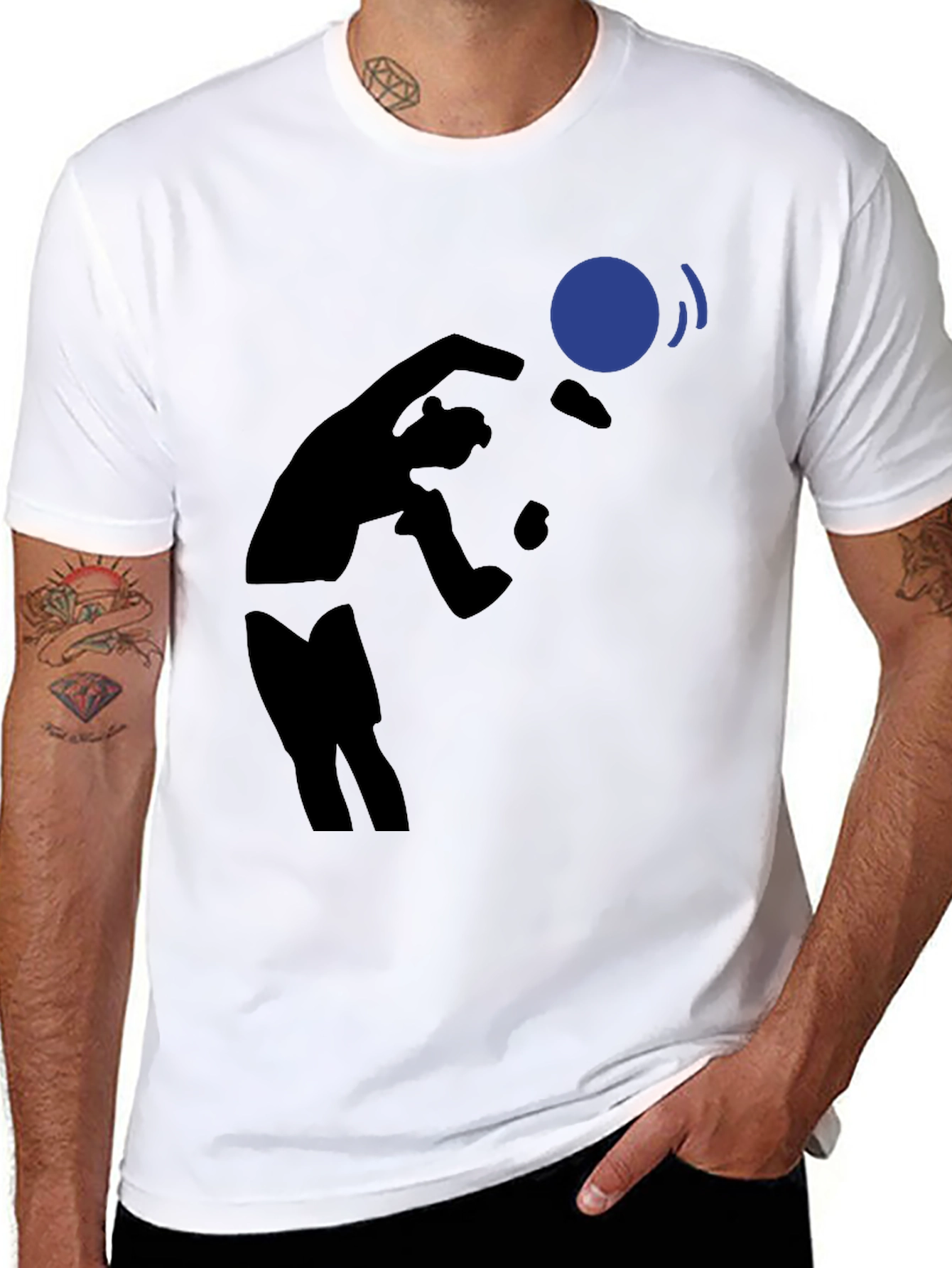 Juggling Silhouette Black T-Shirt