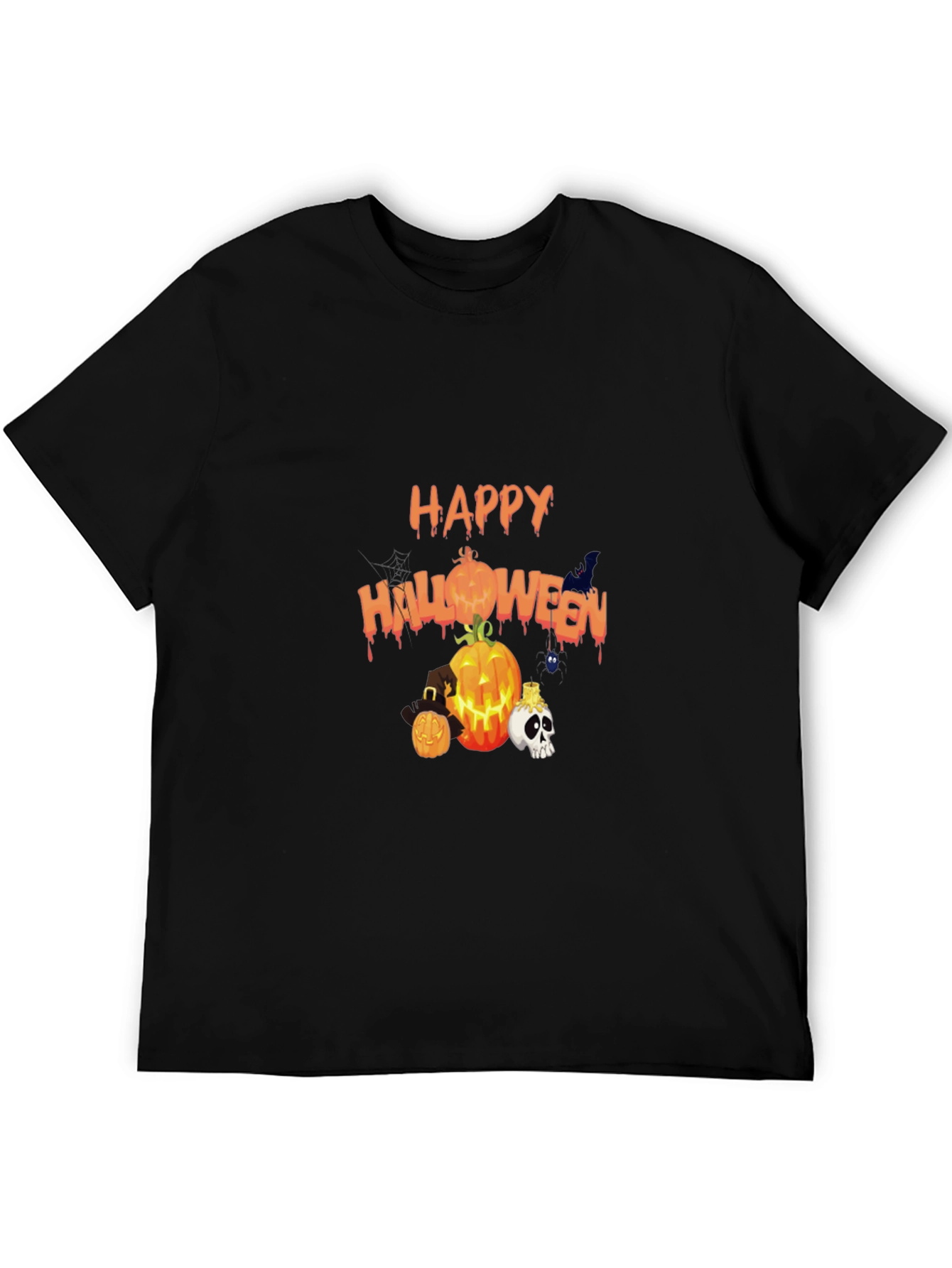 Happy Halloween Black Graphic T-Shirt