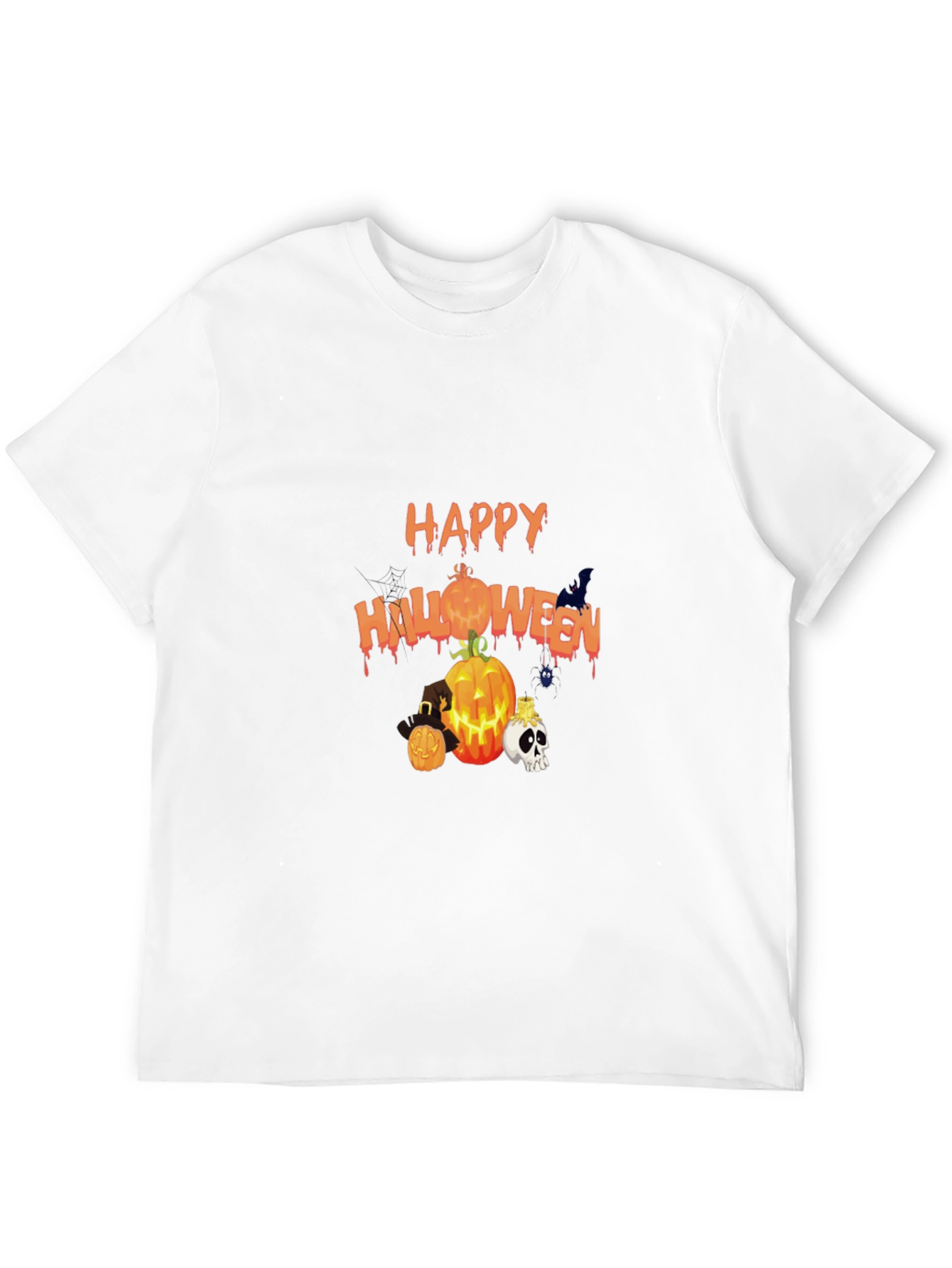 Happy Halloween Black Graphic T-Shirt