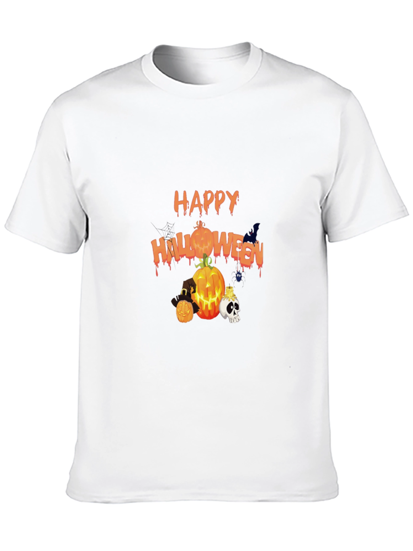 Happy Halloween Black Graphic T-Shirt