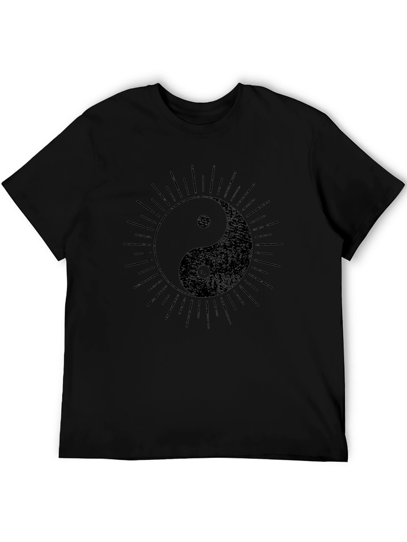 Yin Yang Graphic Tee - Black Cotton Blend