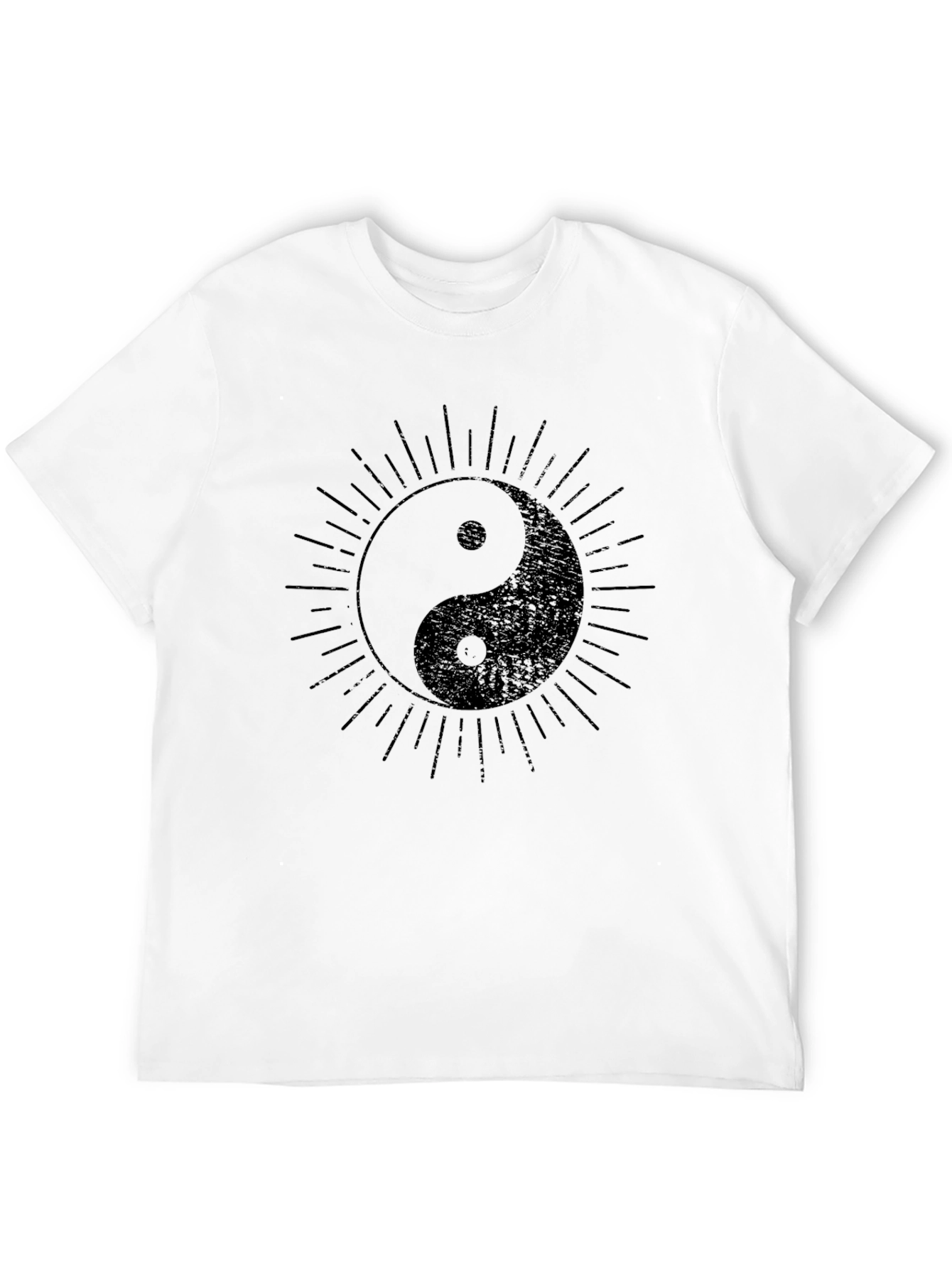 Yin Yang Graphic Tee - Black Cotton Blend